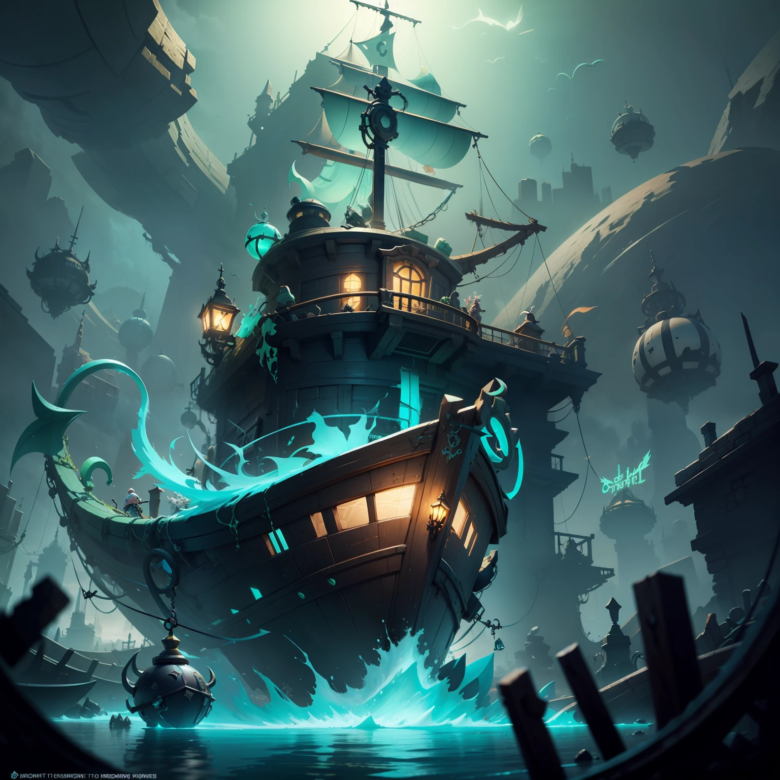 Off the hook, hook, concept art, chaos, 4k