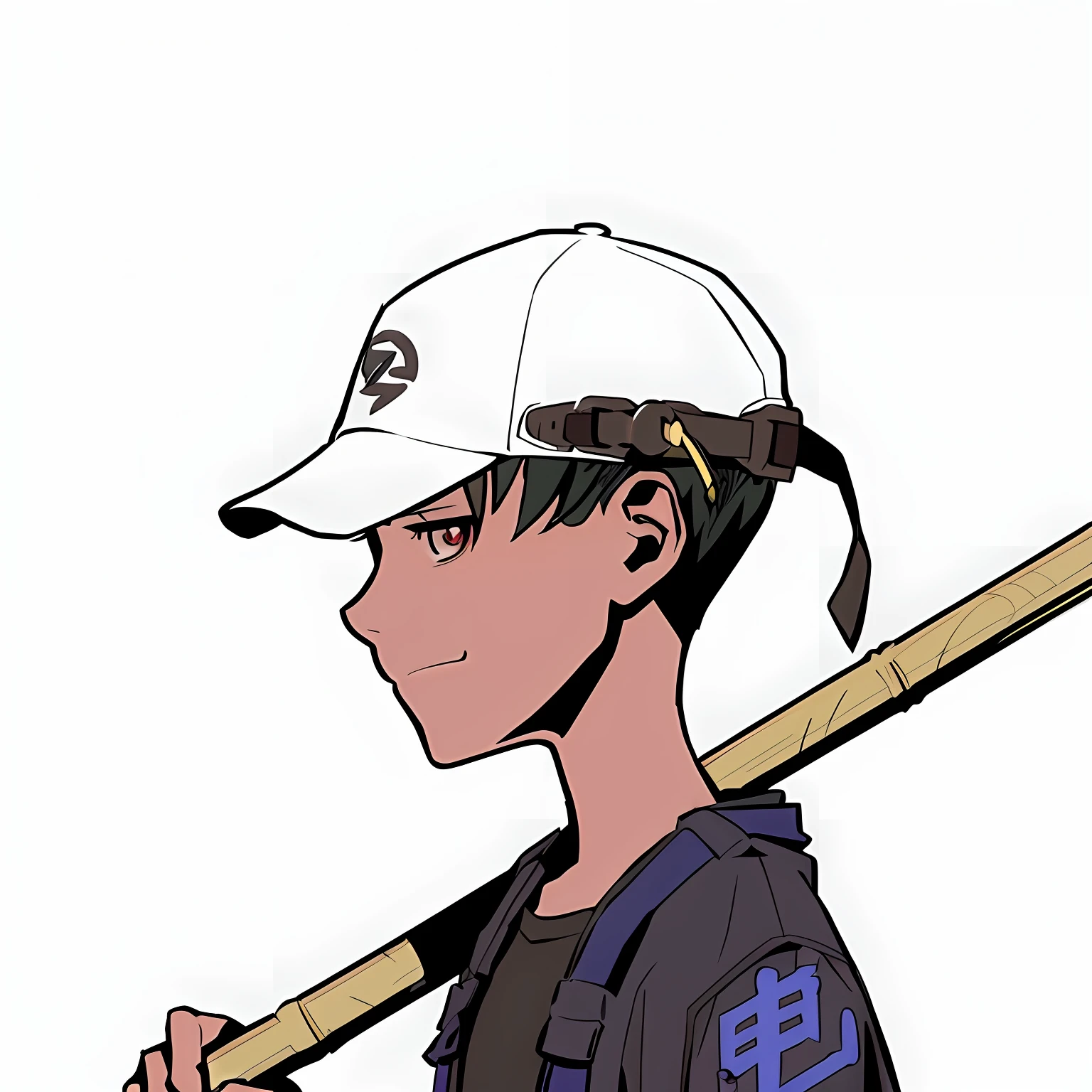 Anime boy with baseball bat and hat in hand, 2 d anime style, clean detailed anime style, trigger anime art style, anime style character, In an anime style, 2D Styles, In anime style, 2 D Anime, flat anime style, Eiichiro Oda Style, otaku gangasta, young anime man, Anime Character, Makoto Shinkai Taste