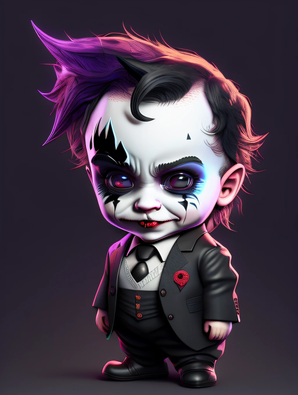 cartoon illustration of a creepy looking man with a suit and tie, adorable digital painting, high detail iconic character, cute digital art, cute detailed digital art, cartoon digital painting, cartoon digital art, stunning digital illustration, 3d render digital art, amazing digital art, digital cartoon painting art, digital art cartoon, portrait of joker, digital art render, cartoon art