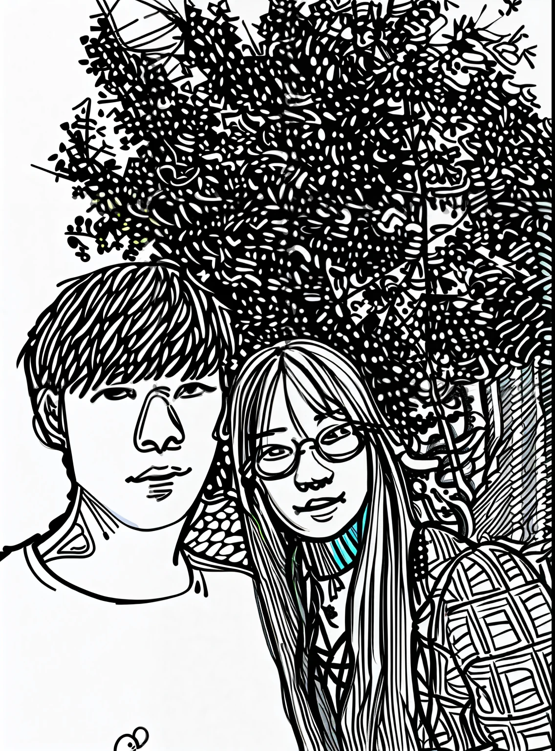 "Converted into line drawings,Only the outline is retained,No color or coloring is added。"