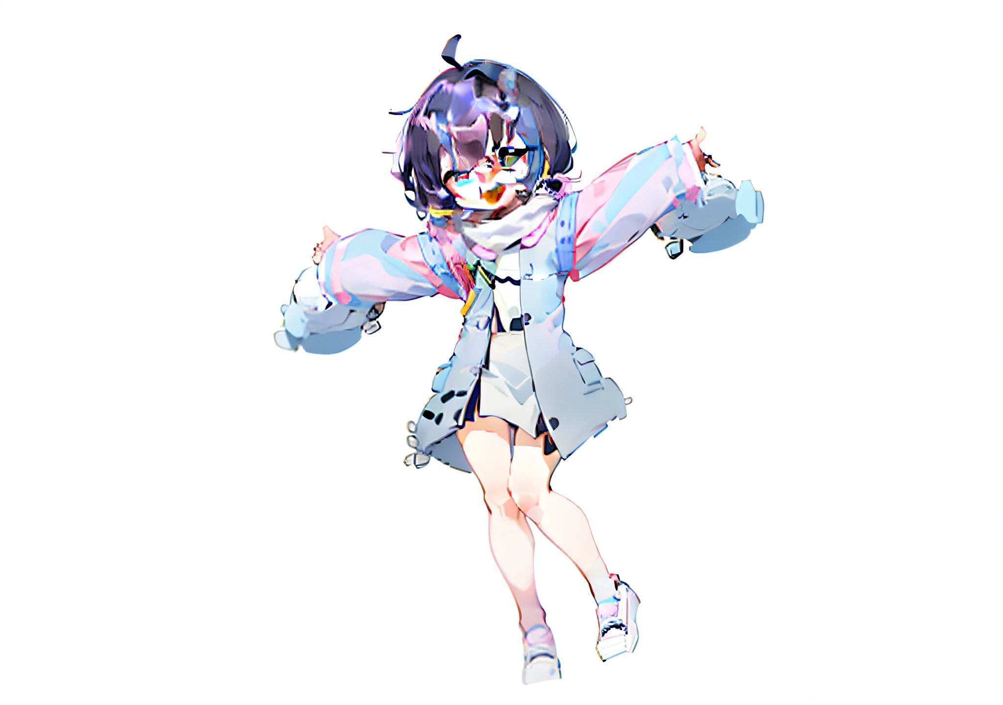 loli in dress,Black pupils，black color hair，lively and lovely