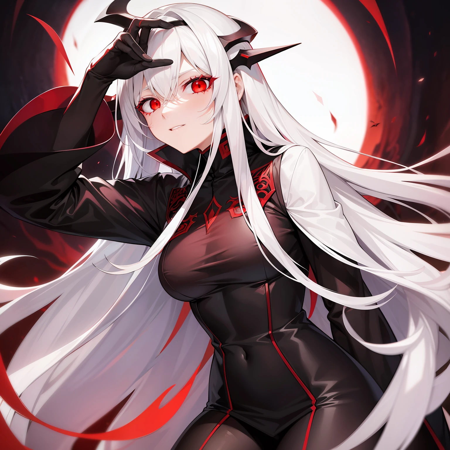 Outer god, red eyes, long white hair, evil