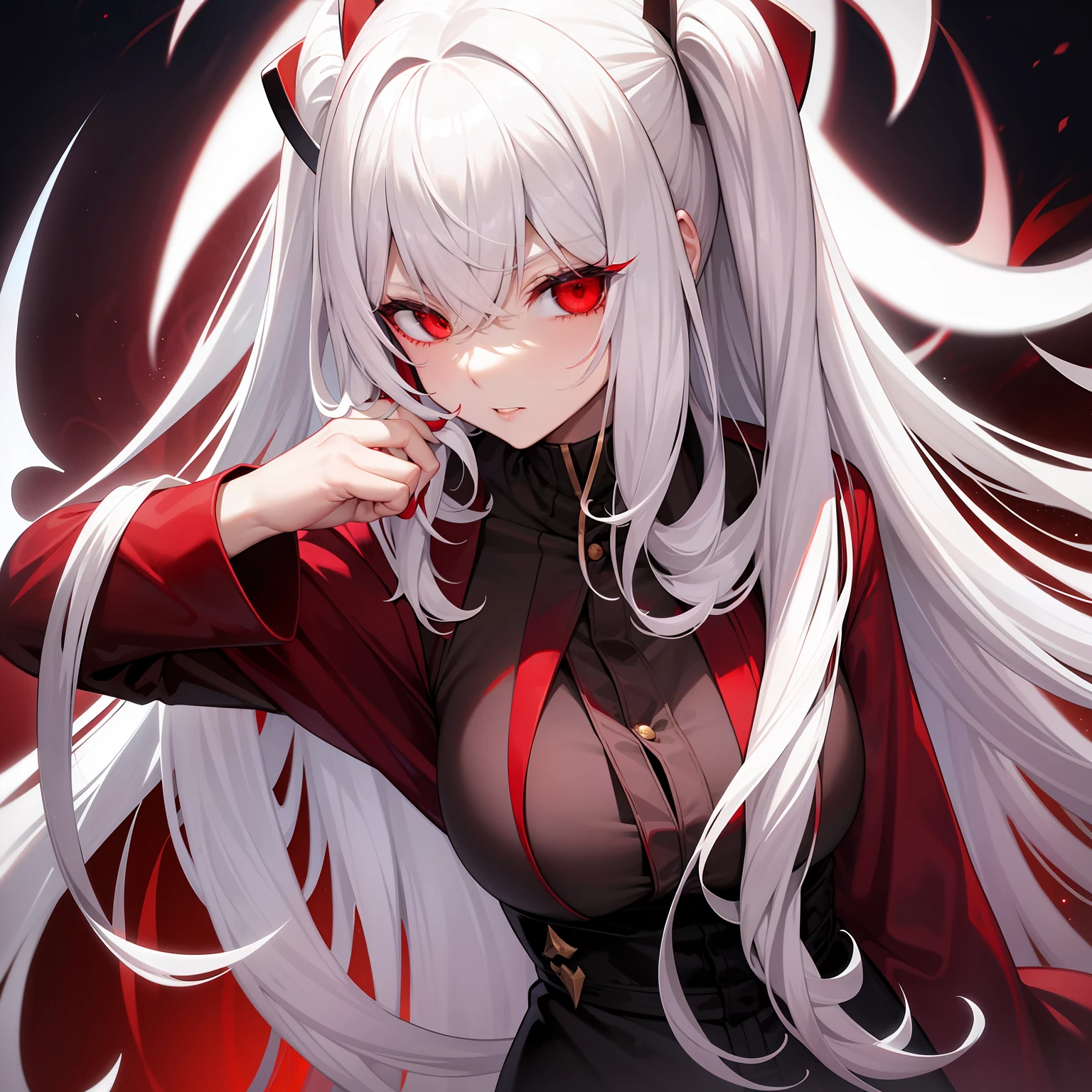 Outer god, red eyes, long white hair, evil