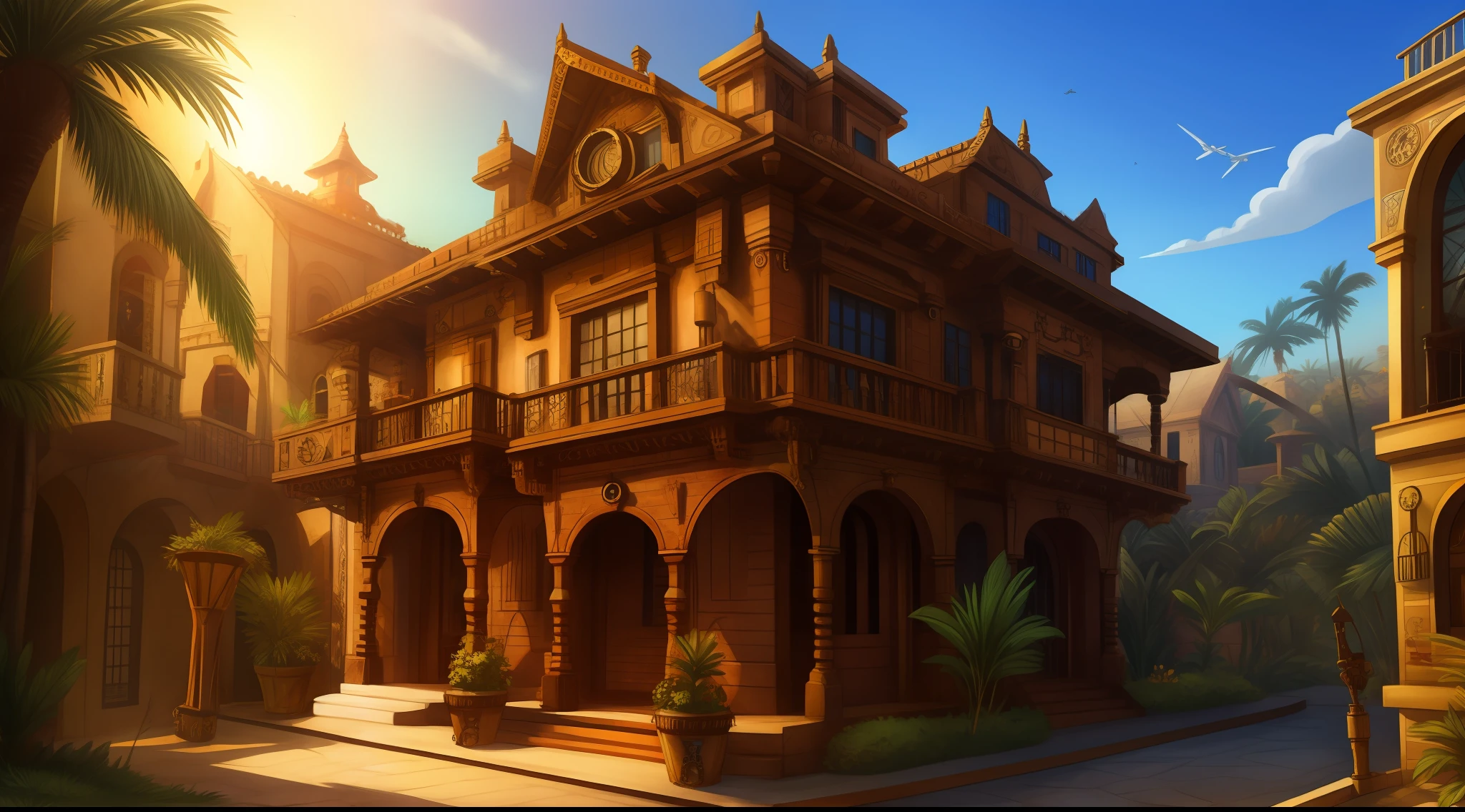 Casa do filme o encanto estilo steampunk