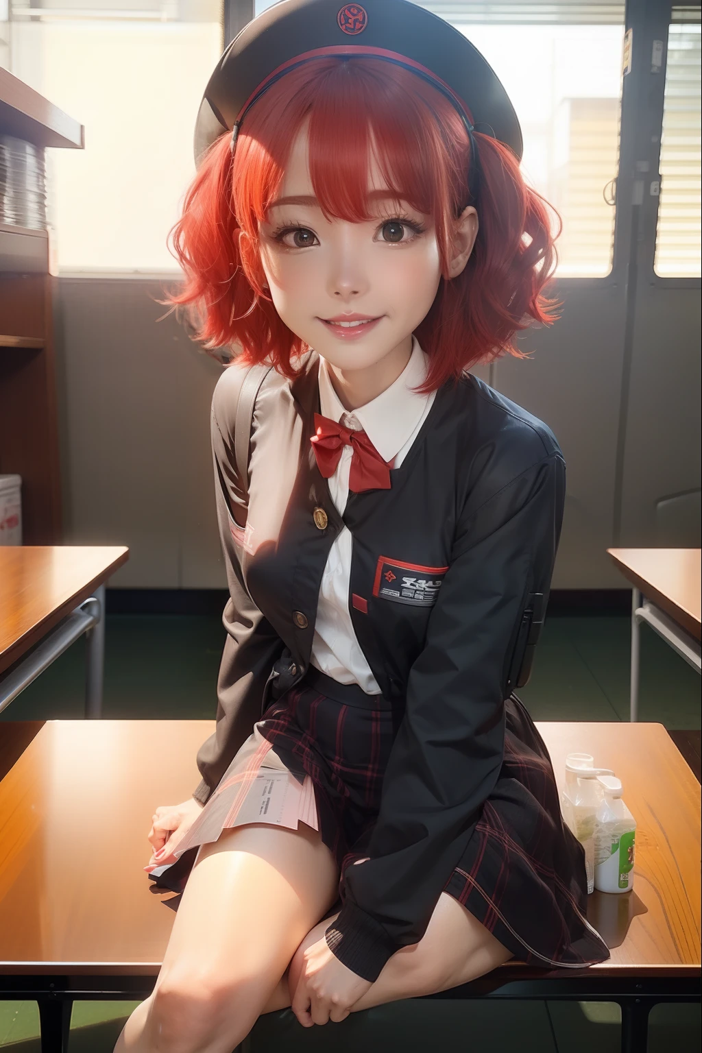 Ai girl,Arima Kana, realistic,red hair, short hair