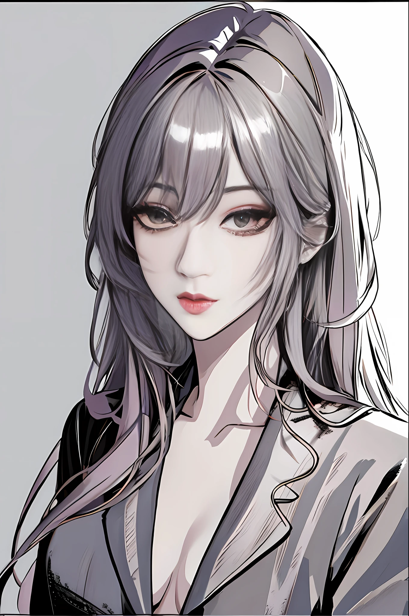 tmasterpiece,best qualtiy,(Very detailed CG unity 8K wallpaper)(best qualtiy),(Most Best Illustration),(Best shadow)1womanl,Wear sexy pajamas,Light and shadow tracking,ultra-detailliert ,bold lineart, clean lineart, Simple lines of art, intense line art, lineart behance hd --v6