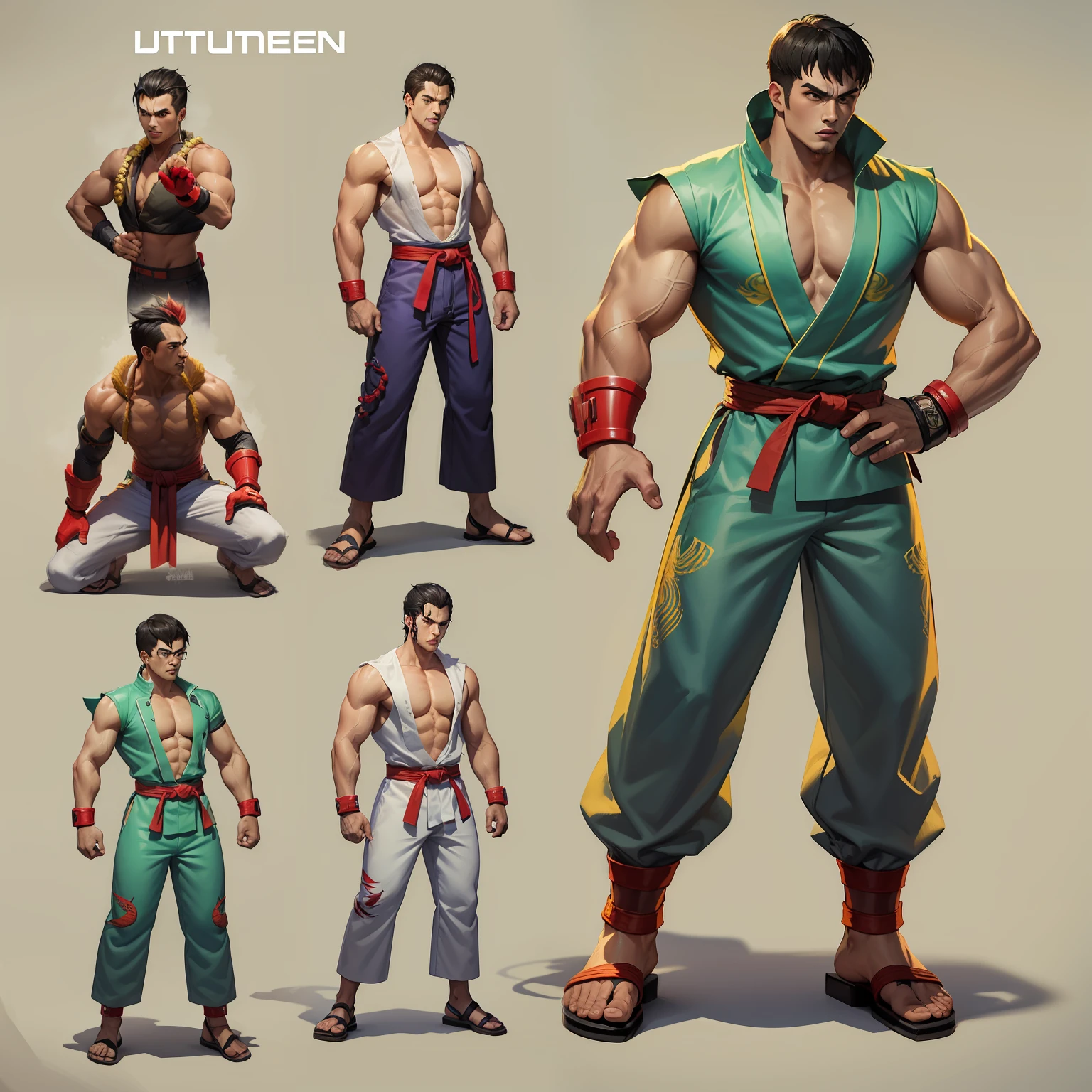 teatral style, 1 Personagem para jogo de luta estilo Street Fighter, Rei dos Lutadores, Tekken, Virtua Lutador. 1Lutador homem, 1 personagem, cicatrizes, pose de luta, Young Chinese man, roupa moderna, Cyberpunk, Fei Long, Marshal Law, Bruce Lee, garoto lutador.