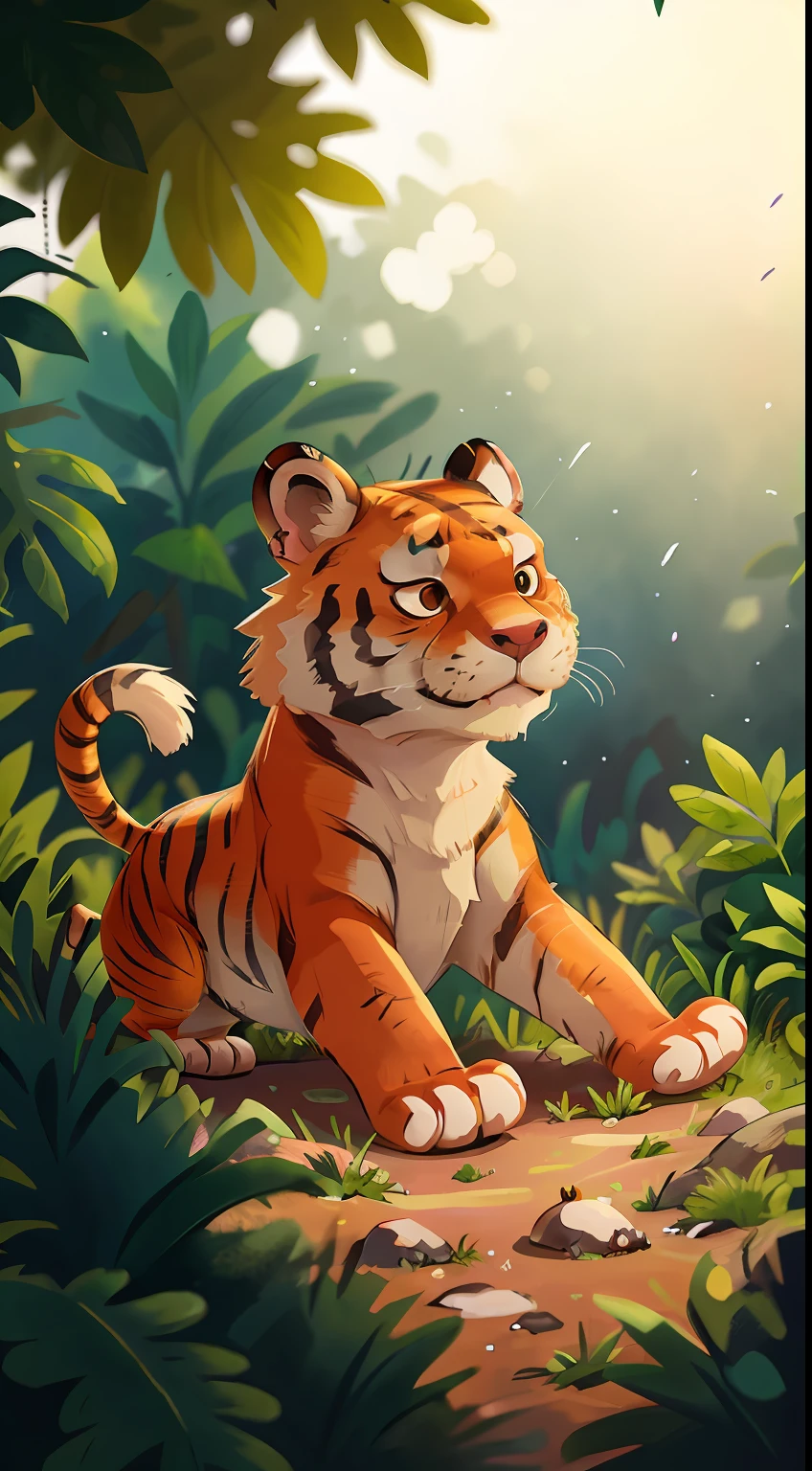 1Tiger in the zoo, perfect quality, clear focus (clutter - home: 0.8), (masterpiece: 1.2) (realistic: 1.2) (bokeh) (best quality) (detailed skin: 1.3) (complex details) (8K) (sharp focus), clean background, white background, long view composition, 85MM SHOT