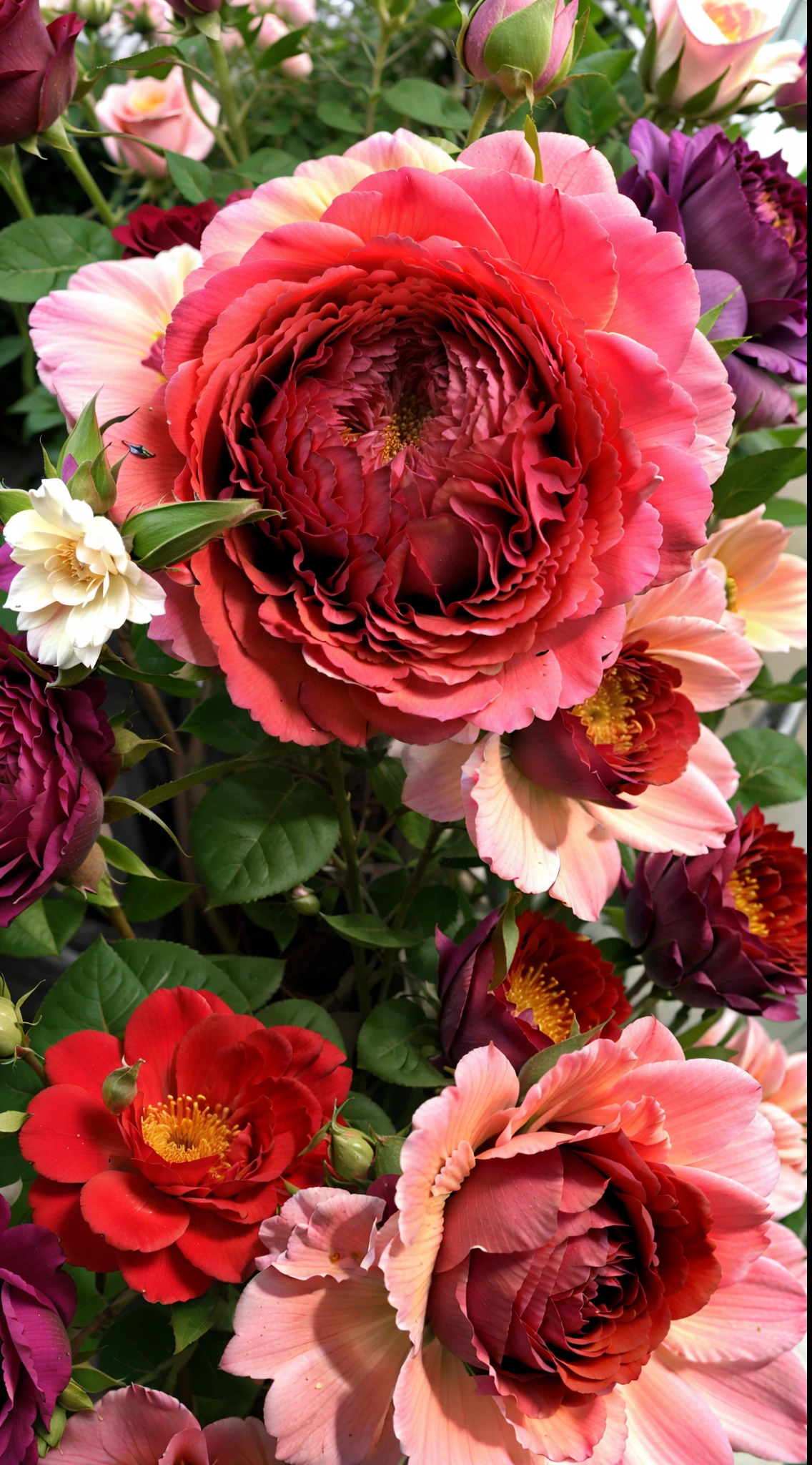 There is a close-up of a flower,There are a lot of flowers, rose-brambles, rose twining, natural point rose', crown of mechanical peach roses, crown of peach roses, rosa bonheurn, photo of a rose, Incredibly beautiful, Classic beauty, Rozen Maiden, soft shade, full bloom, beautiful aesthetic, rosette, Rose garden, staggering in its beauty, Rose