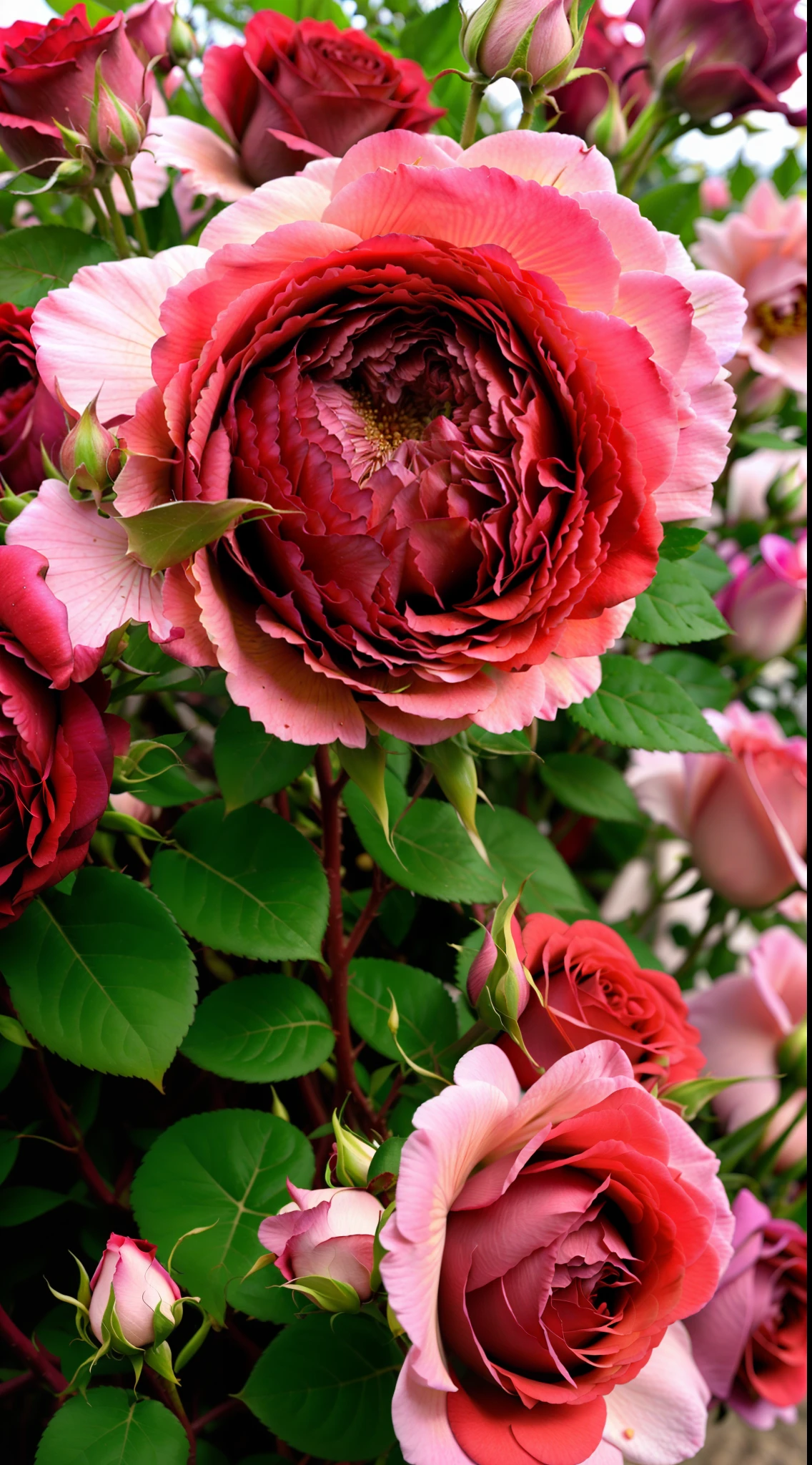 There is a close-up of a flower,There are a lot of flowers, rose-brambles, rose twining, natural point rose', crown of mechanical peach roses, crown of peach roses, rosa bonheurn, photo of a rose, Incredibly beautiful, Classic beauty, Rozen Maiden, soft shade, full bloom, beautiful aesthetic, rosette, Rose garden, staggering in its beauty, Rose