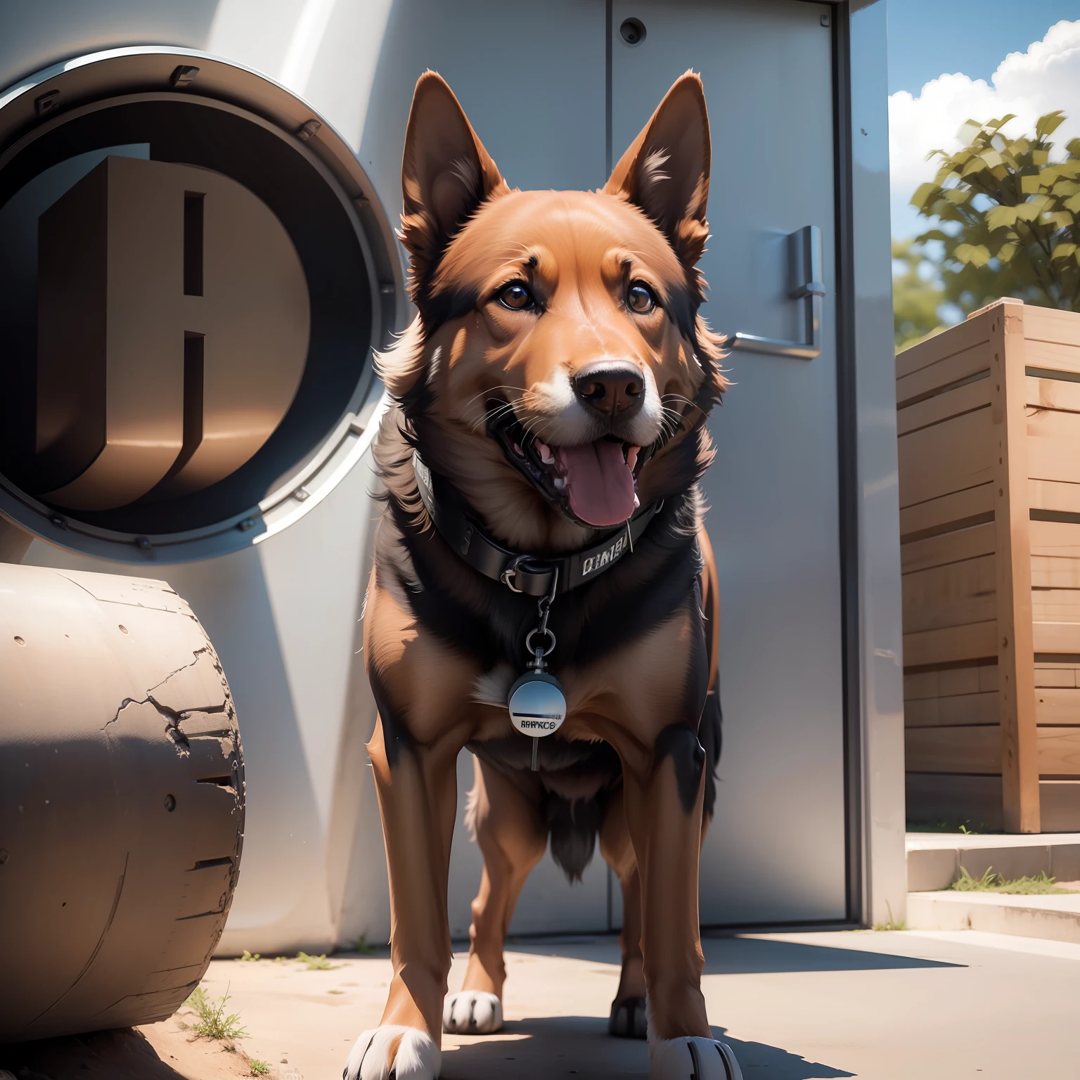 foto de um K9 fazendo faro de entorpecentes