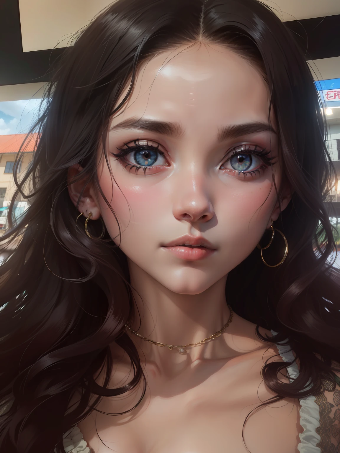 (8k, foto RAW, melhor qualidade, obra-prima: 1.2), (realista, fotorrealista: 1.37), menina, anime, cabelo ondulado