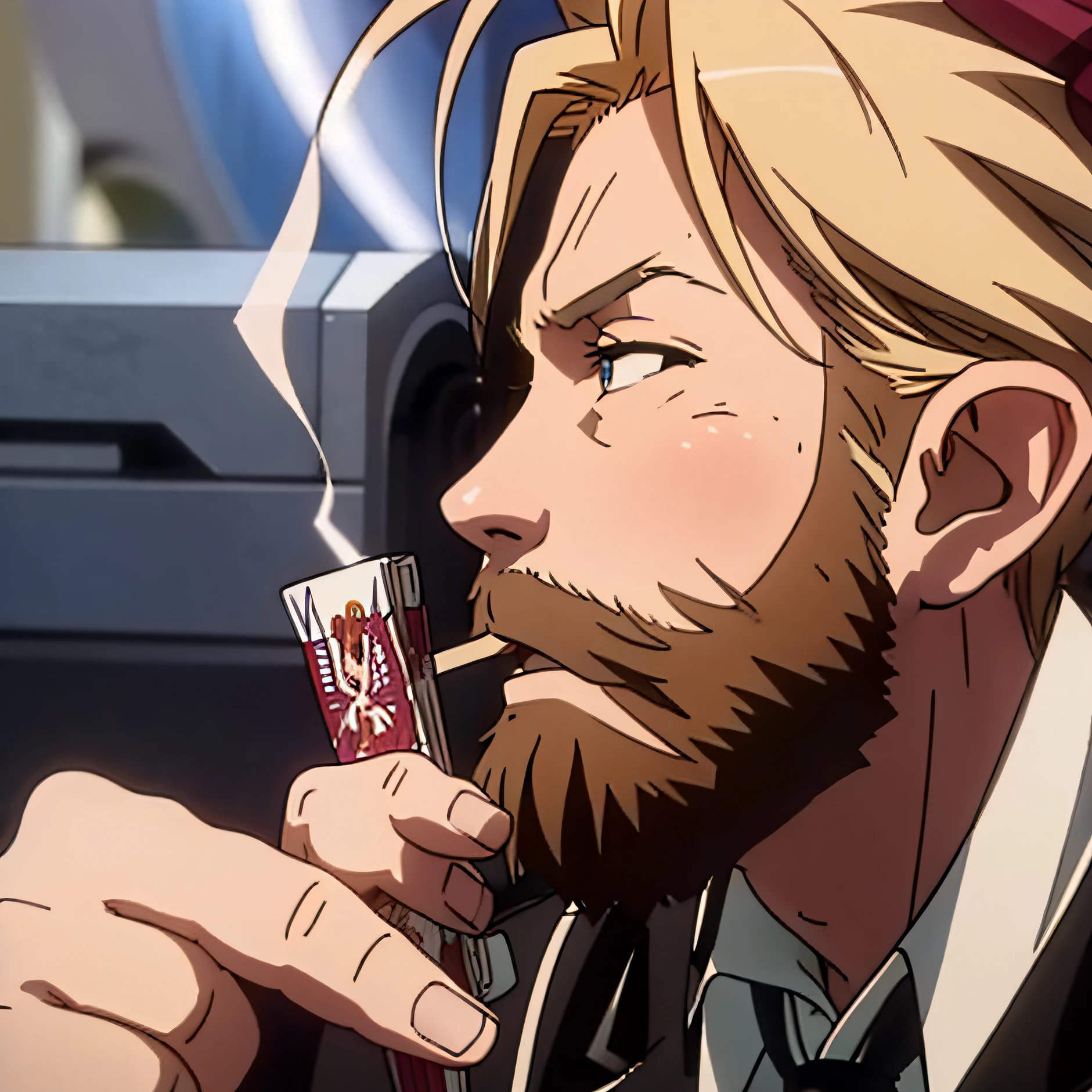 Have a beard,smokes,strong,Charming male god