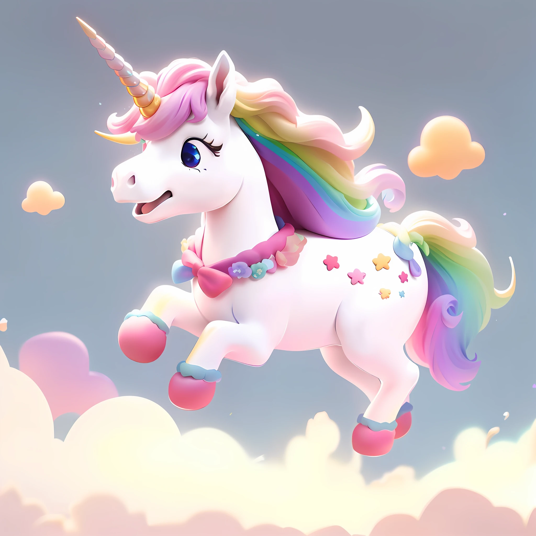 rainbow unicorn,8K, super-fine,Lots of detail,(Rounded and cute shape)(Rounded lines)(tmasterpiece:1.2,best qualtiy),(Very detailed face,Real pictures,Realistic skin,photorealistic body,Complicated details),