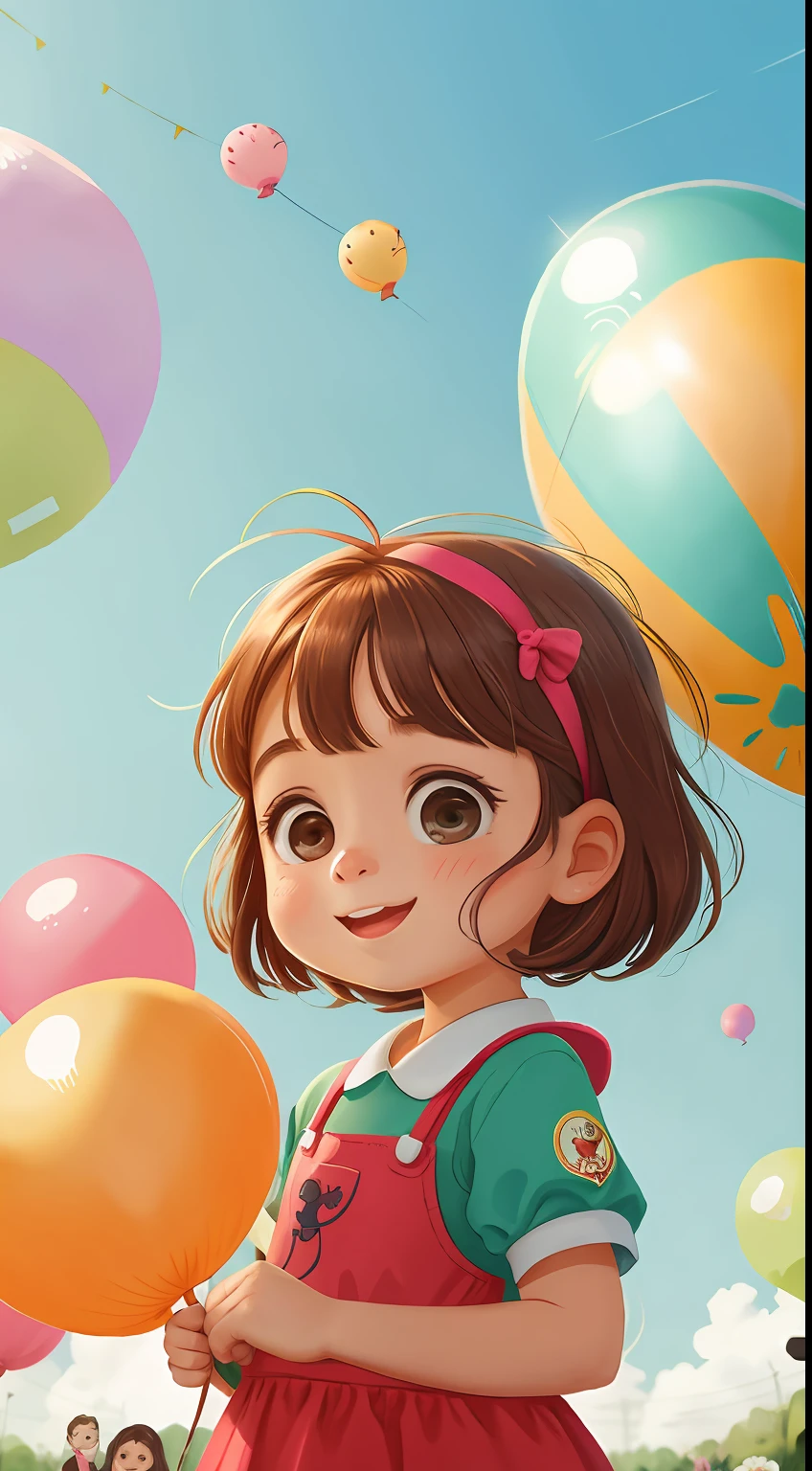 Uma , parque, many floating balloons, feliz, feliz, sorrindo qualidade perfeita, foco claro (mess-house: 0.8), (obra-prima: 1.2) (realista: 1.2) (bokeh) (melhor qualidade) (pele detalhada: 1.3) (detalhes intrincados) (8K) (olhos de detalhe) (foco nítido), (feliz)