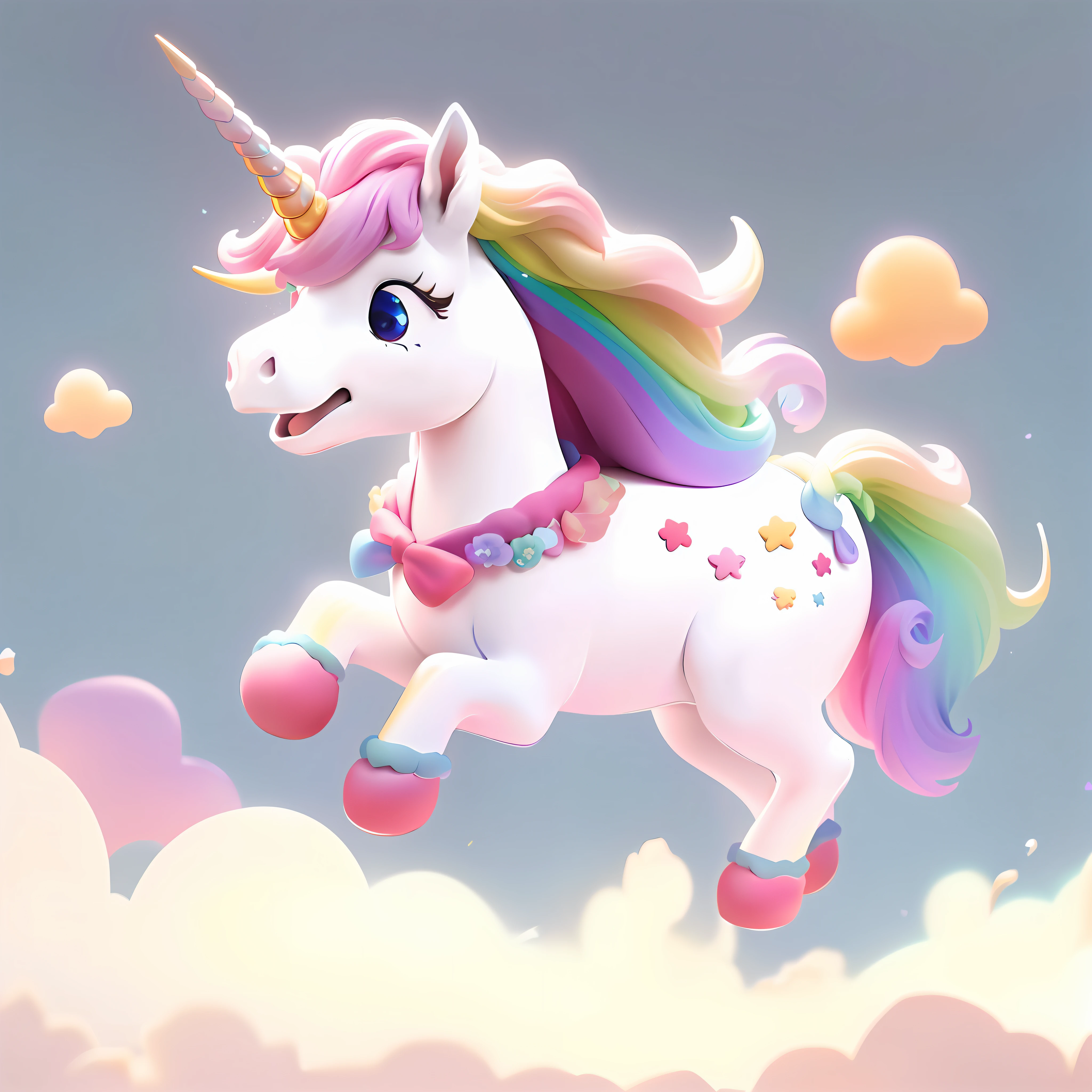 rainbow unicorn,8K, super-fine,Lots of detail,(Rounded and cute shape)(Rounded lines)(tmasterpiece:1.2,best qualtiy),(Very detailed face,Real pictures,Realistic skin,photorealistic body,Complicated details),