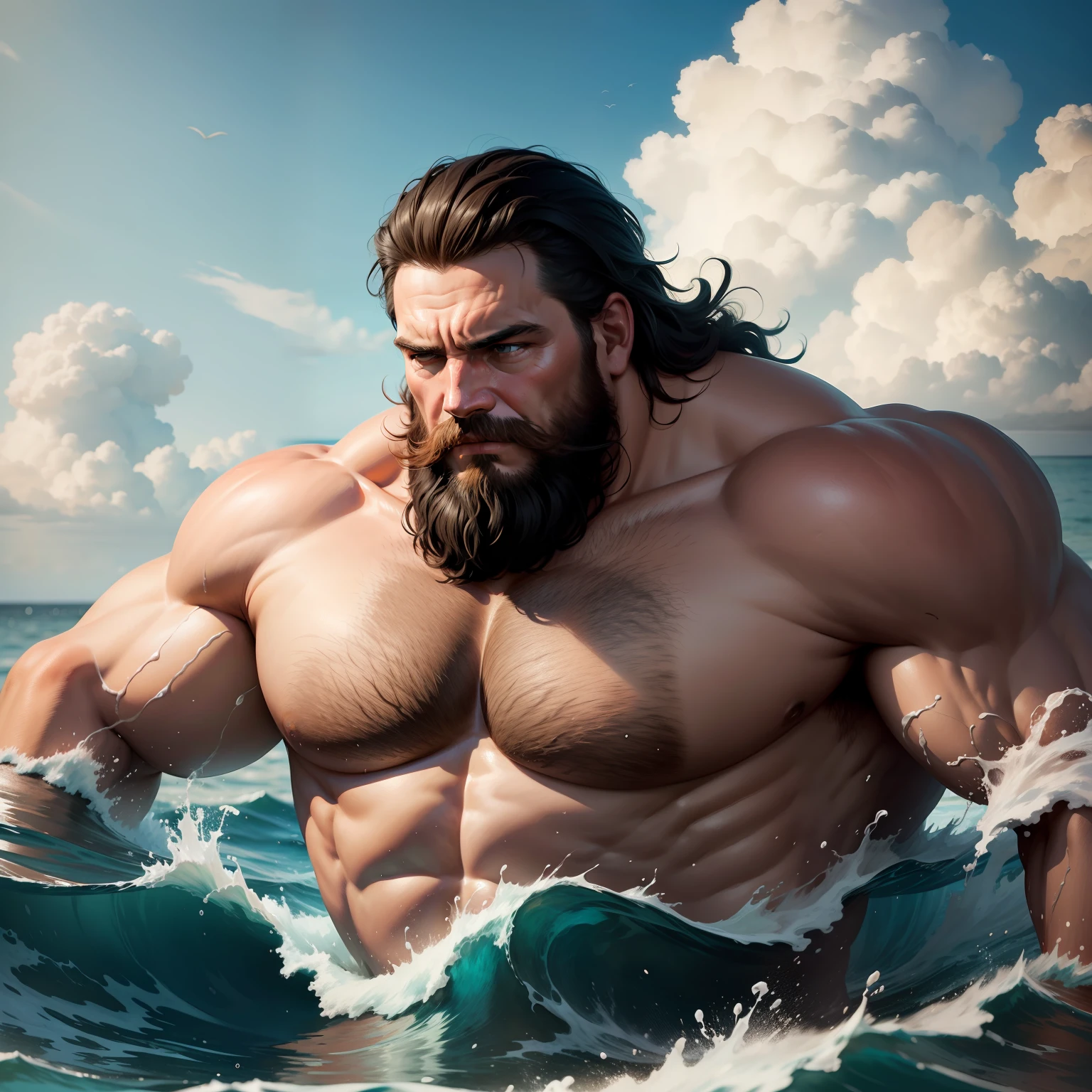 A strong man lives in the sea