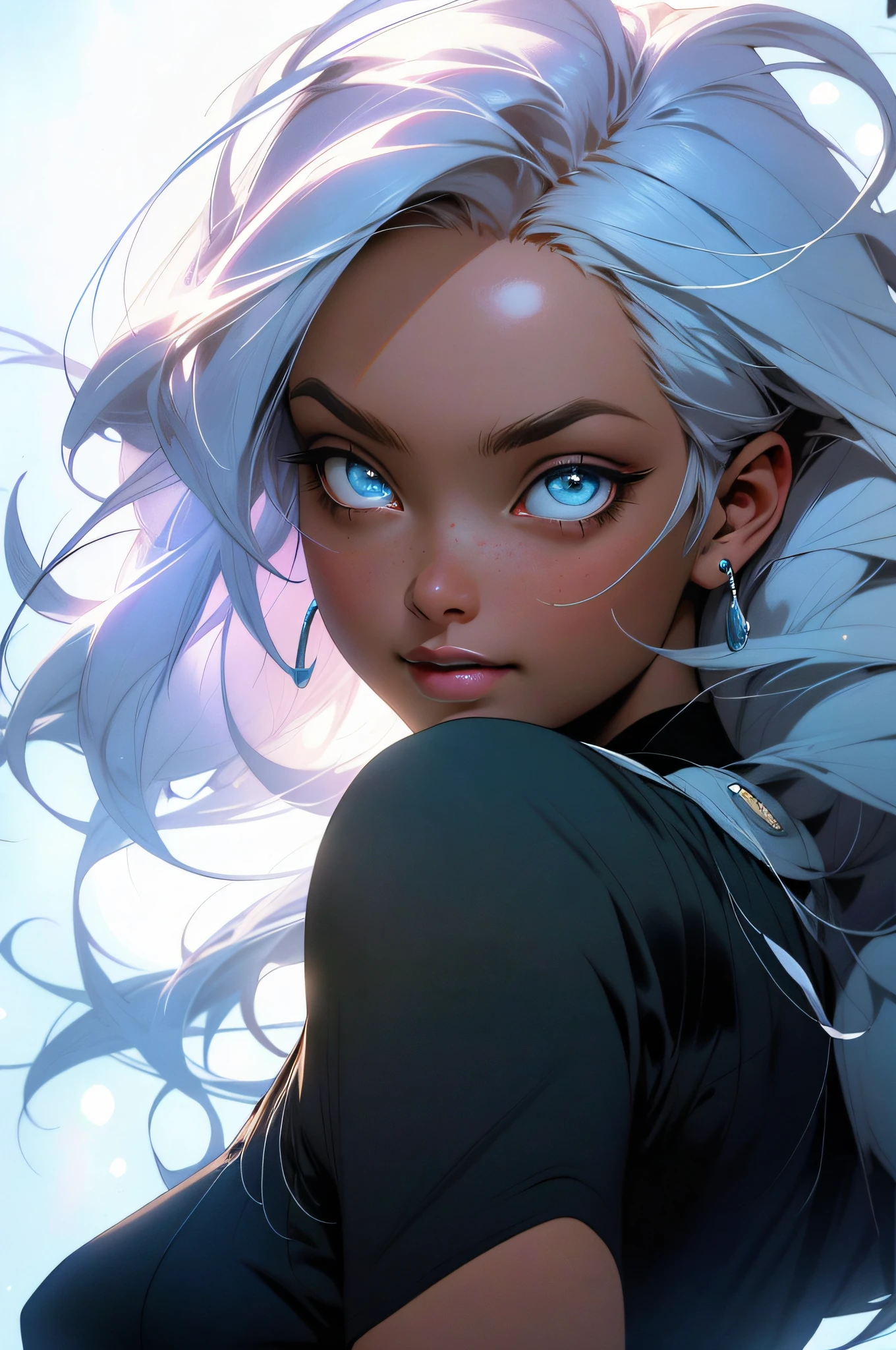 melancholy lighting, tranquila, calma, brilho, obra-prima, melhor qualidade, 1homem, (JinxLol:1.2), (ultra fotorrealista:1.3), (obra-prima:1.4), melhor qualidade, ((realista)), alta qualidade, ultra detalhado, ((Imagem real)), ((pele realista)), ((rosto realista)),(illustration:1.05), (linda:1.05), (belos olhos detalhados:1.05), (cinematiclight:1.1), azul claro destaques, corpo inteiro, ororo