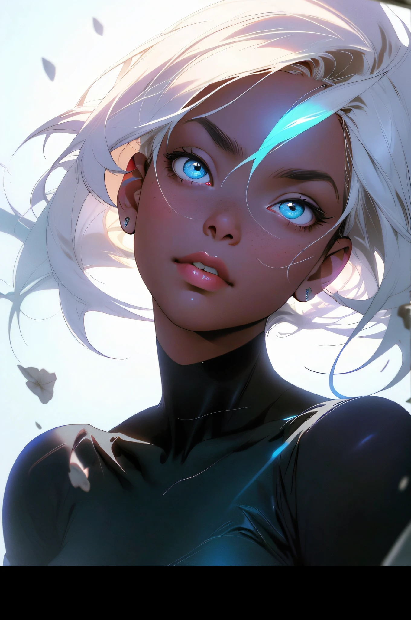 melancholy lighting, tranquila, calma, brilho, obra-prima, melhor qualidade, 1homem, (JinxLol:1.2), (ultra fotorrealista:1.3), (obra-prima:1.4), melhor qualidade, ((realista)), alta qualidade, ultra detalhado, ((Imagem real)), ((pele realista)), ((rosto realista)),(illustration:1.05), (linda:1.05), (belos olhos detalhados:1.05), (cinematiclight:1.1), azul claro destaques, corpo inteiro, ororo