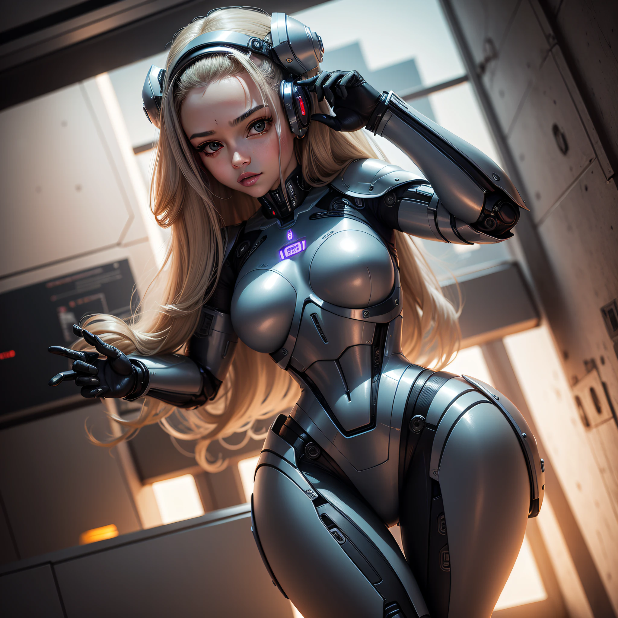 uma mulher em um terno futurista posando para uma foto, Female robot, android perfeita, meninague, menina cibornito, ciborgue - menina, sci-fi andeminino, cyborg menina branca bonita, ultalhado android feminino, menina bonita ciborgue, biblicale android, beautiful alluring female cyborg, mulher android bonita, perfect cyborg female, female cyborg