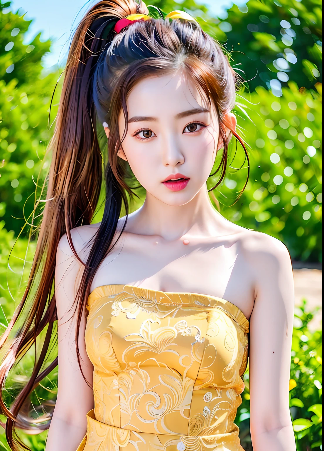 ultra realistic, photorealism, photography, photography, SILHOUETTE light, (realistic, photo-realistic:1.37),,upper body, there is a woman with long hair standing in a field, gorgeous young korean woman, young skinny gravure idol, realistic young gravure idol, korean girl, jaeyeon nam, hot with shining sun, young gravure idol, beautiful young korean woman, young pretty gravure idol, beautiful south korean woman, shot on nikon z9, young sensual gravure idol, gen z, (Best quality face:2.0), (RAW), (no underwear), (no clothes:1.5), (RAW), (detailed face:1.0), looking at viewer