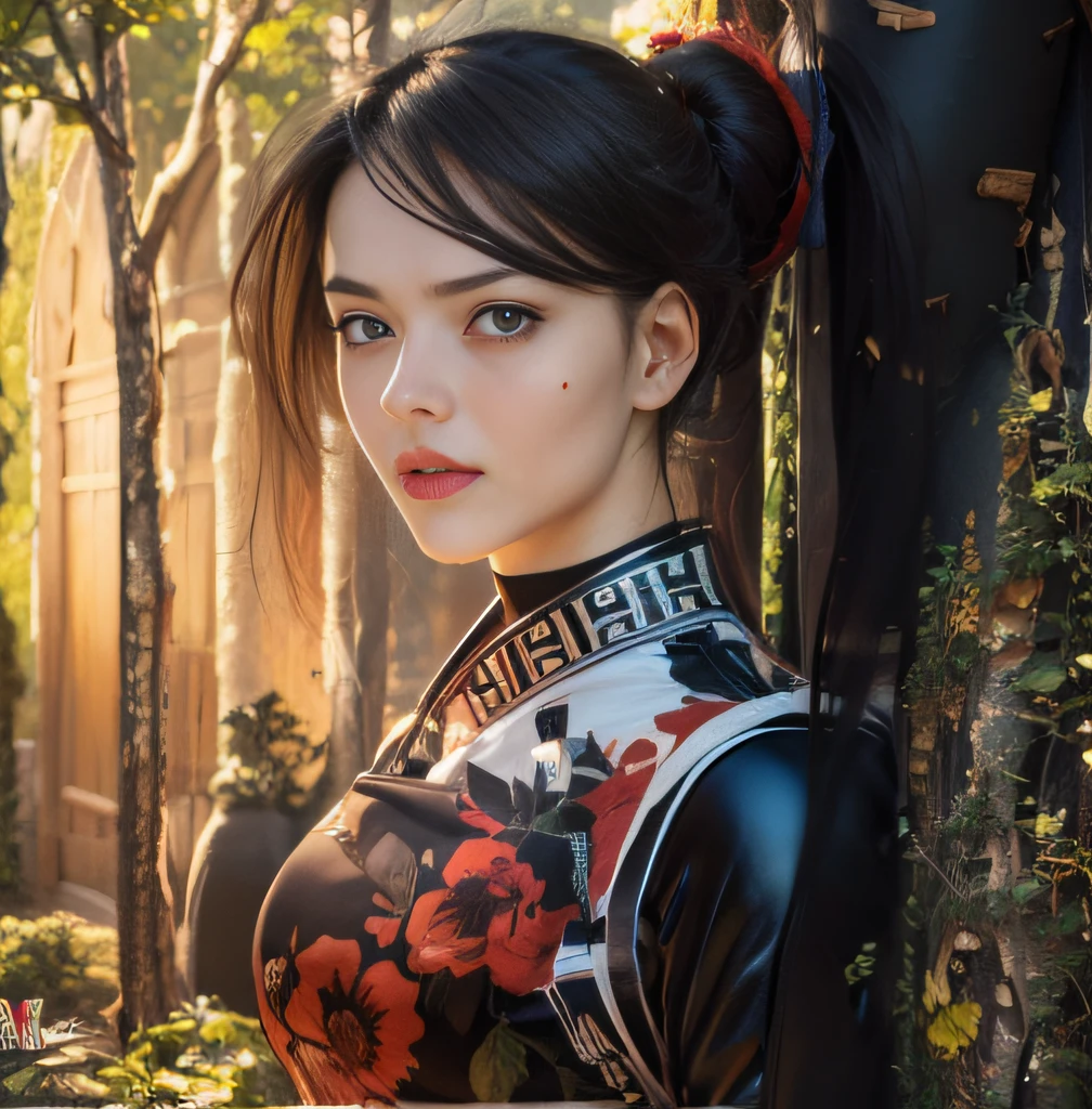 Masterpiece, hd, realistic, (8k, RAW photo), match the original image, mole, woman, cool face, sexy pose, erotic