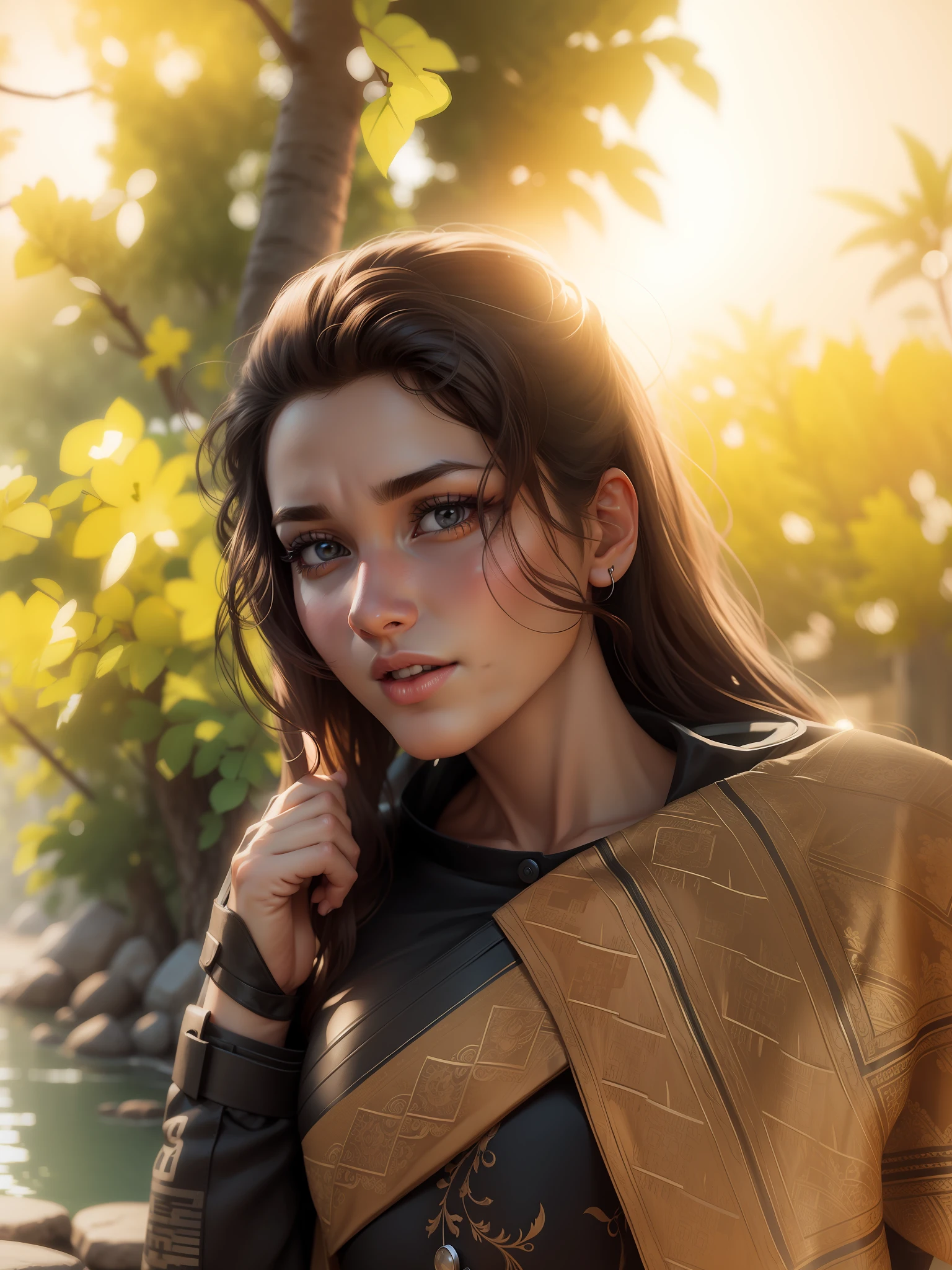 Realistic face 22 years women cartoon 3D 8k