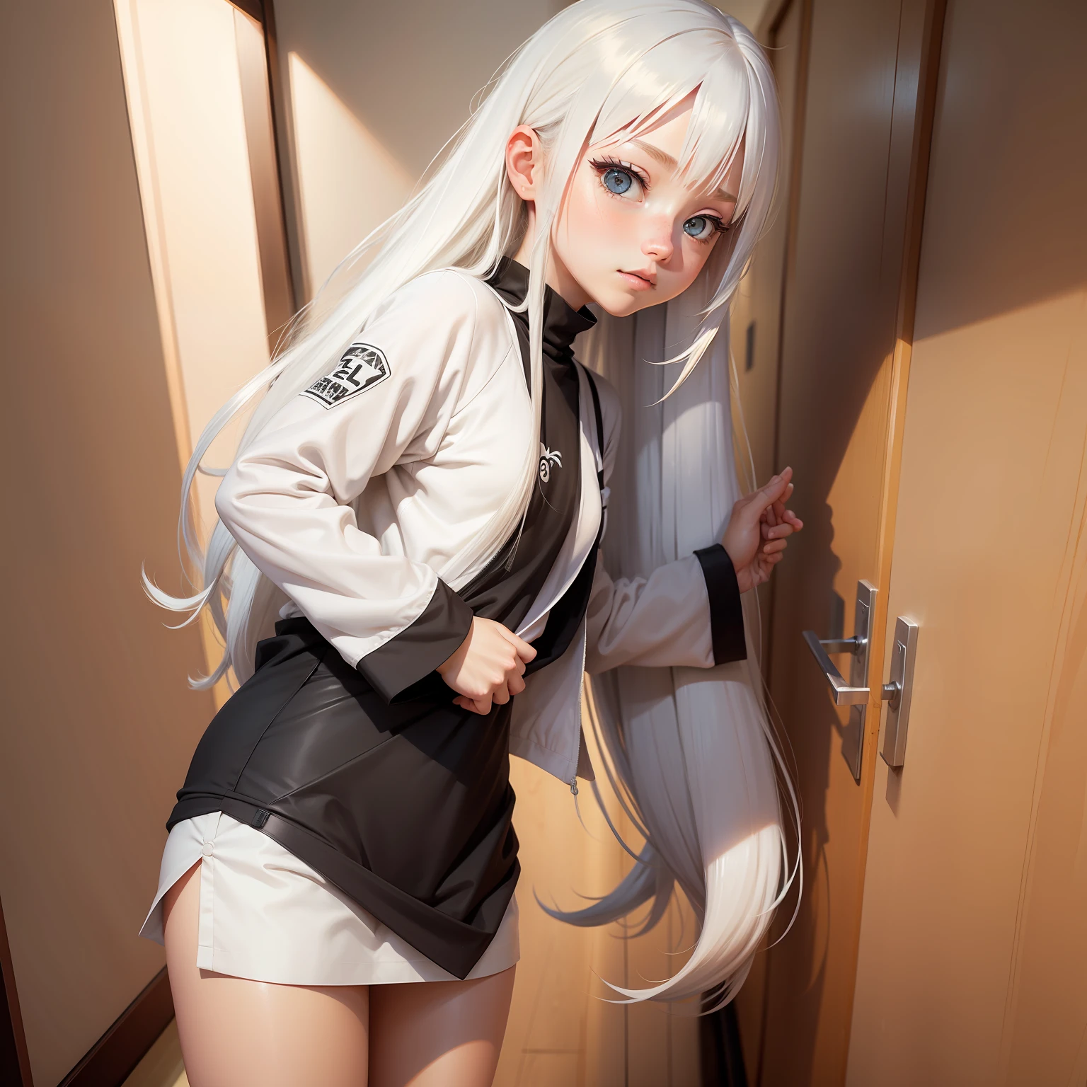 Hinata,underdressing,Naruto,plumw,long whitr hair,White