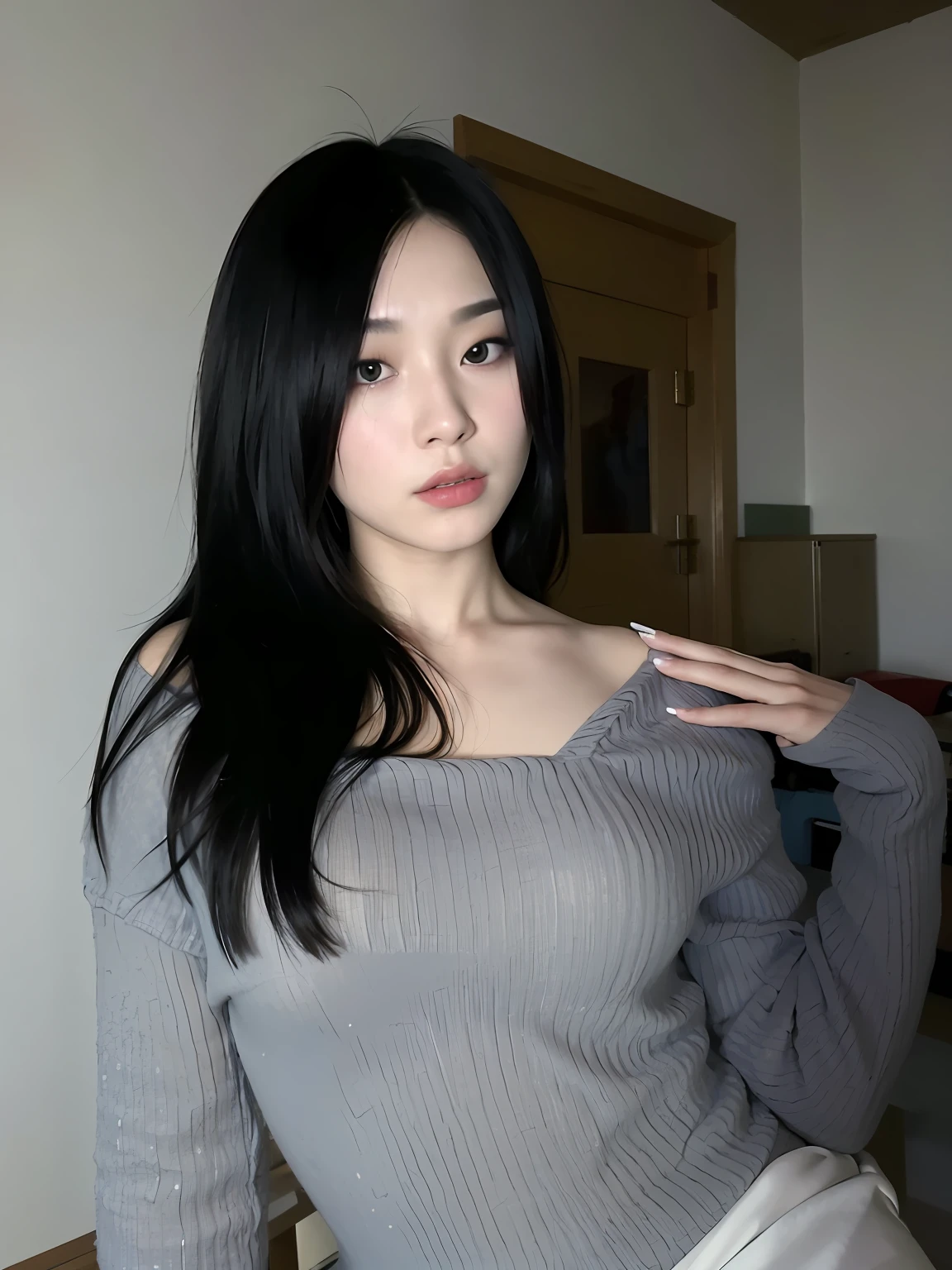 Ace, 4K, High Resolution, Masterpiece, Top Quality, Head: 1.3, (Korean K-pop Idol), Fine Skin, Sharp Focus, (Cinema Lighting), Clavicle, Morning, Soft Light, Dynamic Angle, [: (Detailed Face: 1.2): 0.2], Side Wrinkles, Thigh Gaps, Red Dress, Slim, Chest, Cleavage, Full Body,
