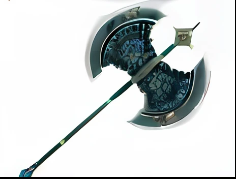 melhorar qualidade, hiper realista estilo, realista estilo, game estilo, cor jade, machado de batalha, , Eixos duplos de empunhadura, war blade weapon
