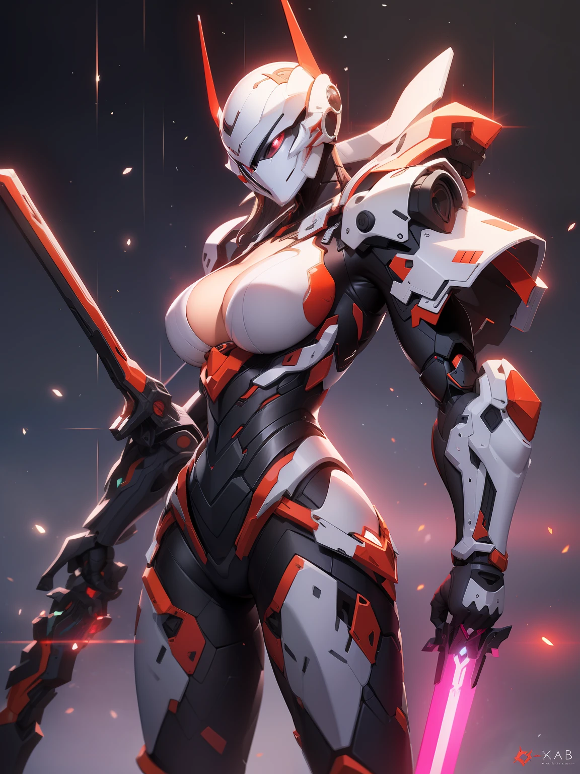 Exoskeleton mech，afofuturism，Red theme style，Love Coco style，offcial art，Unity 8k wallpaper，Hyper-detailing，Master masterpieces，，Best quality at best，A woman who is，（The is very detailed），（RAW photos，best qualtiy），（Realistis，realisticlying：1.3），High- sharpness，Open Your Mouth Lightly，Ultra detailed complex 3D rendering of the face，，（highly detailedskin：1.2），（Exposing private parts，：1.1），Beautiful Caucasian woman with soft breasts and fair skin（toppless） ，boobgasm，Black color hair，eBlue eyes，long whitr hair，（（Clear silk rope miniature bikini）），dynamic angle，Mysterious expressions，fire glow effect，Fantasy background，edge lit，Side brightness，cinematric light，hyper HD，8K，filmgrain，Best shadow，light particules，detailed skin textures，Detailed jewel armor texture，detailed face with，with intricate detail，ultra-detailliert，brightly，sturdy，Silver armor，cleavage，Slender abs， have glowing weapons，Mech shield，pole，（Beautiful huge mech crown with details）），shinning eyes，long cape，fanciful,,,,,（Realistis），