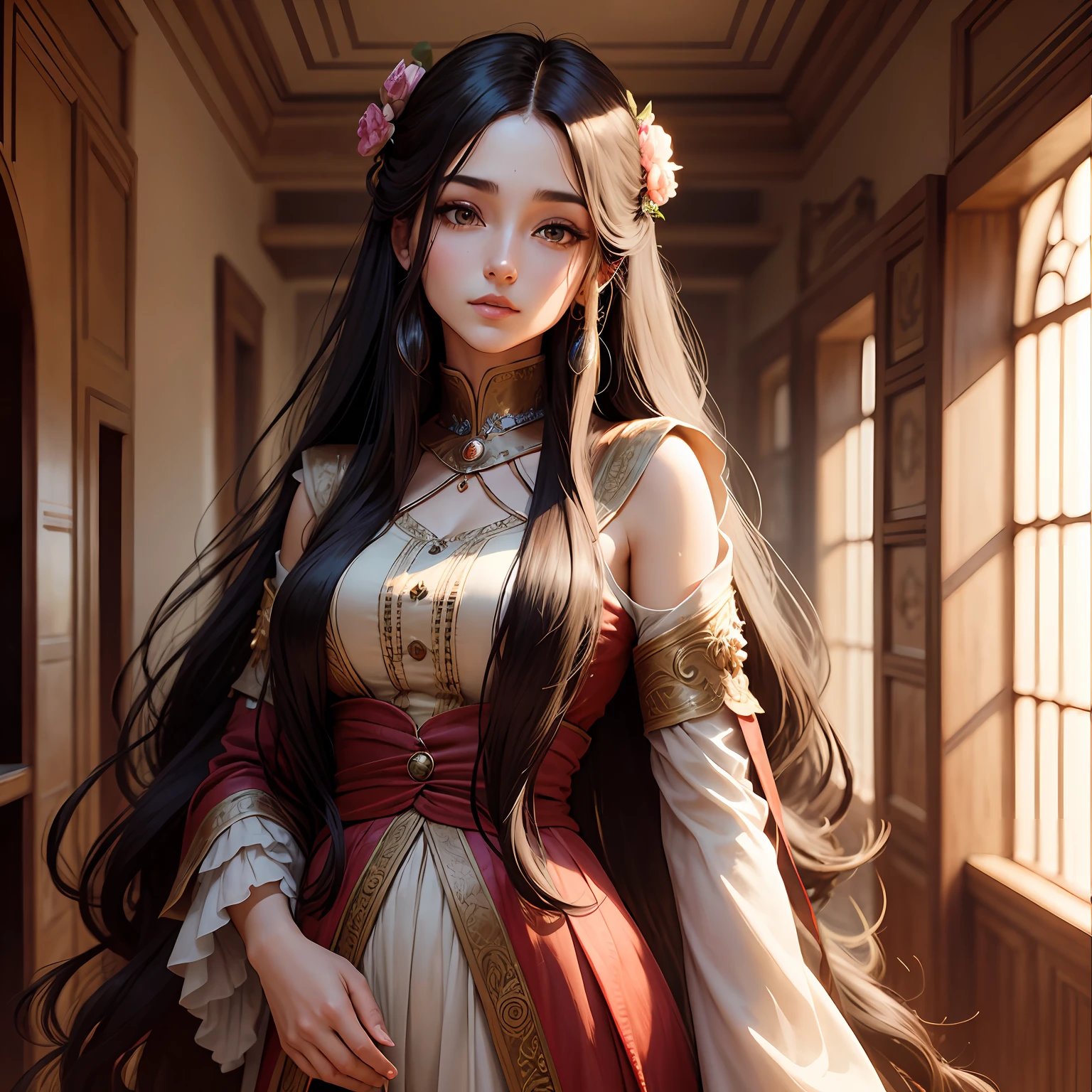 Antique style long-haired beauty avatar --auto