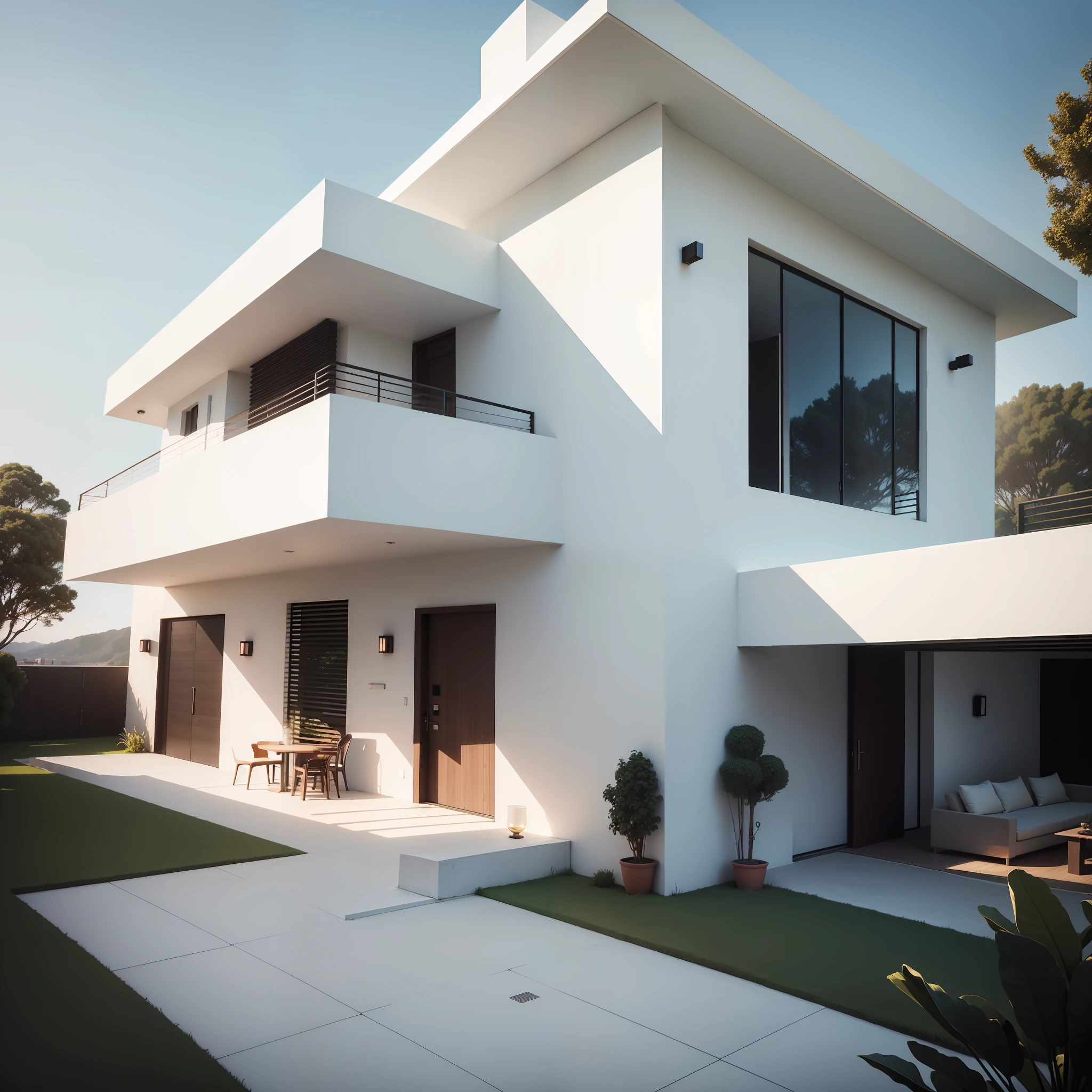 casa moderna de luxo realista 4k