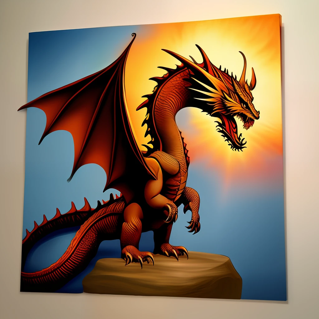 Create art Dragon so sun