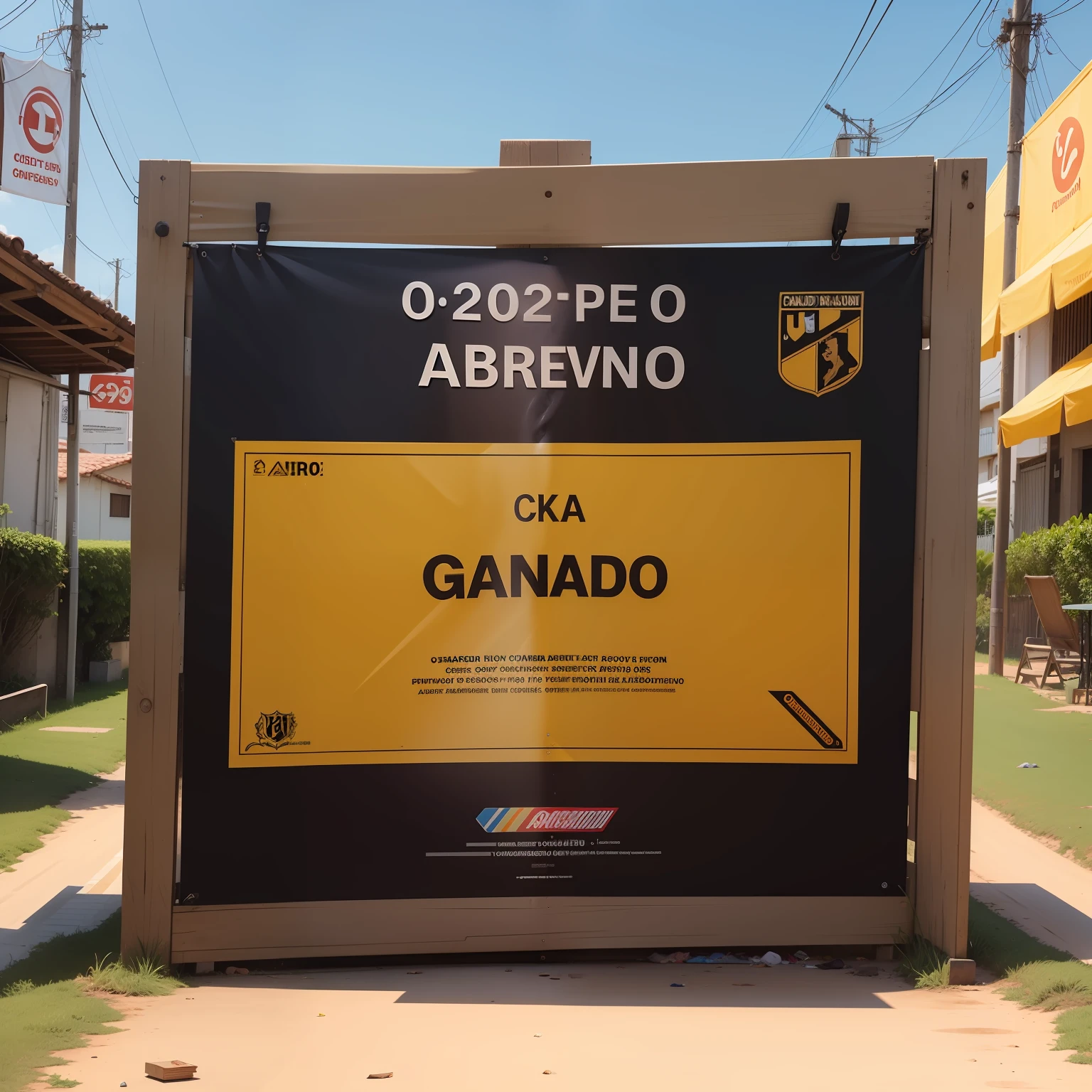 Cartaz Grande com a Palavra Cuidado