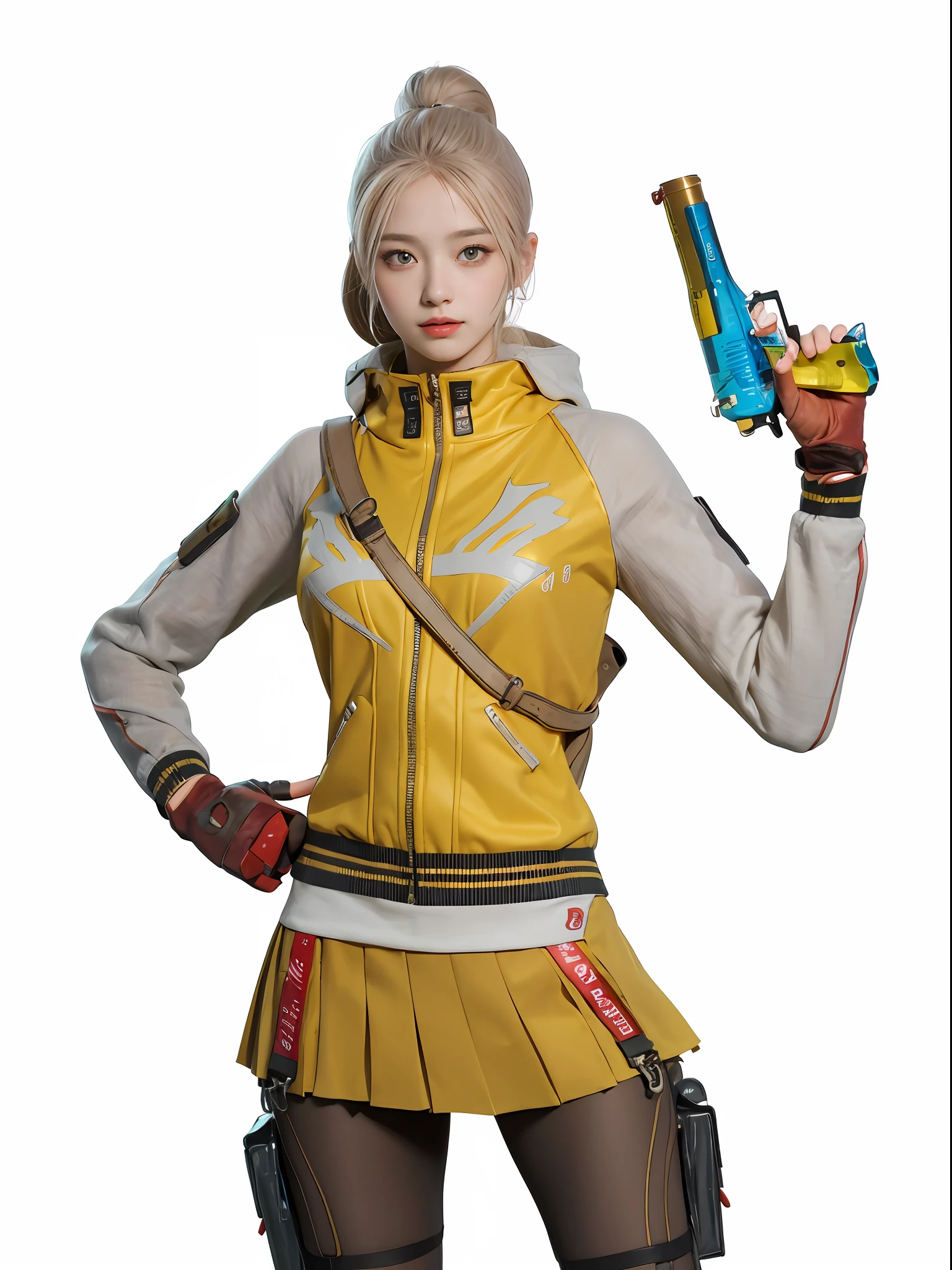((best qualtiy,8K,tmasterpiece:1.3))),Clear focus:1.2,(layer cut,The large:1.2),Beautiful Women in Perfect Figure:1.4,Slender abs:1.2,Moist body:1.5,Highly Detailed Face and Skin Textur,Detailed eyes,二重まぶた,long whitr hair,(beautidful eyes:1.3),(Smiling face:1.3),(Both eyes are the same size:1.4)