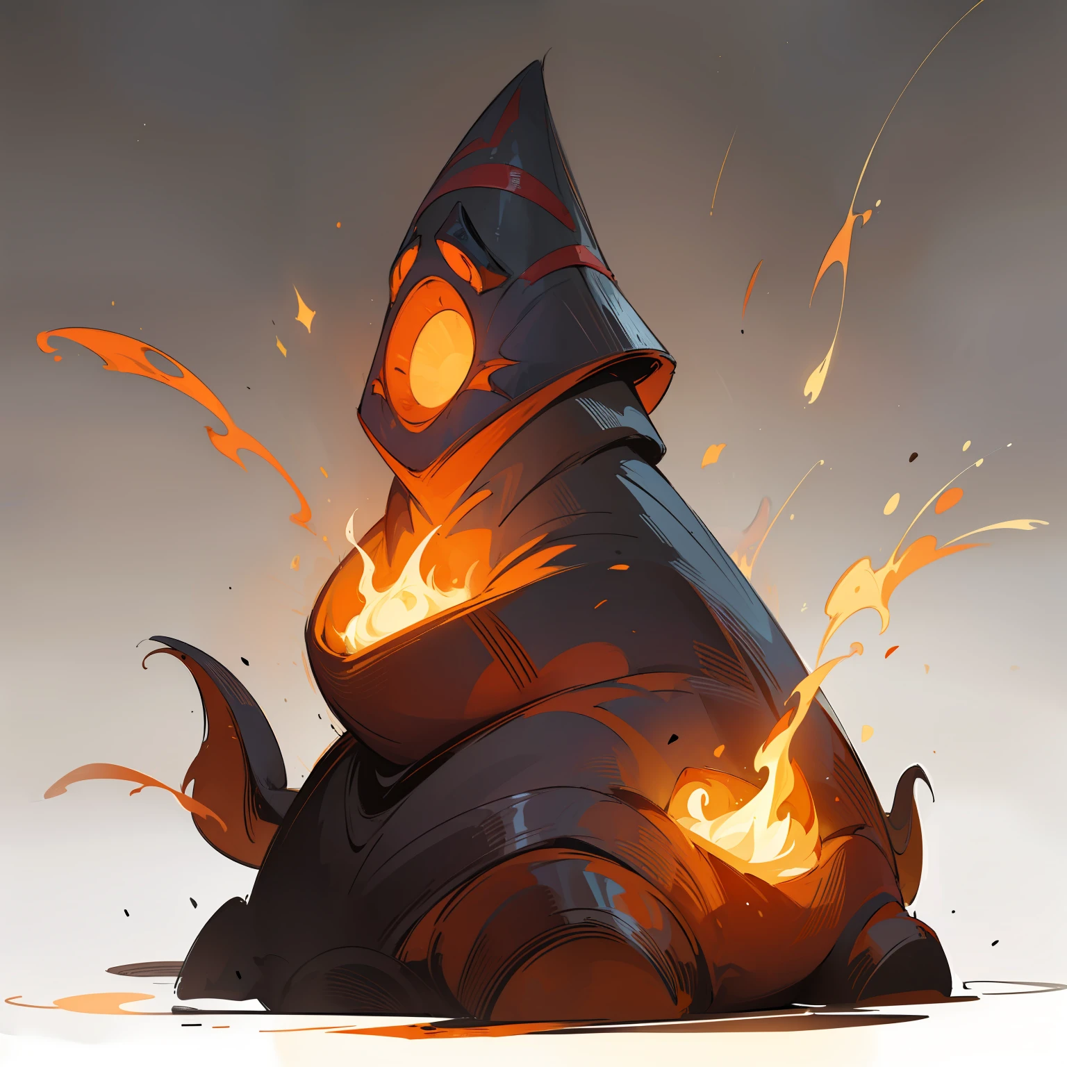 best qualtiy，tmasterpiece，Need，（（Sealed fire creatures）），flash lights，guarding，supporting，Hearthstone painting style，Funny expressions，Complex structures，White gold color scheme，Non-human（Metal quantity 1.2），Flattening（1.4），Textured，Dark simple background