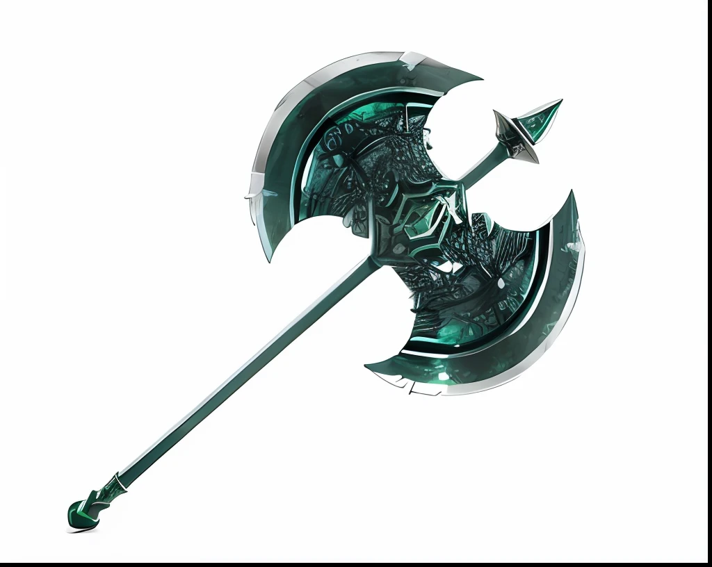 melhorar qualidade, hiper realista estilo, realista estilo, game estilo, jade axe with double blade