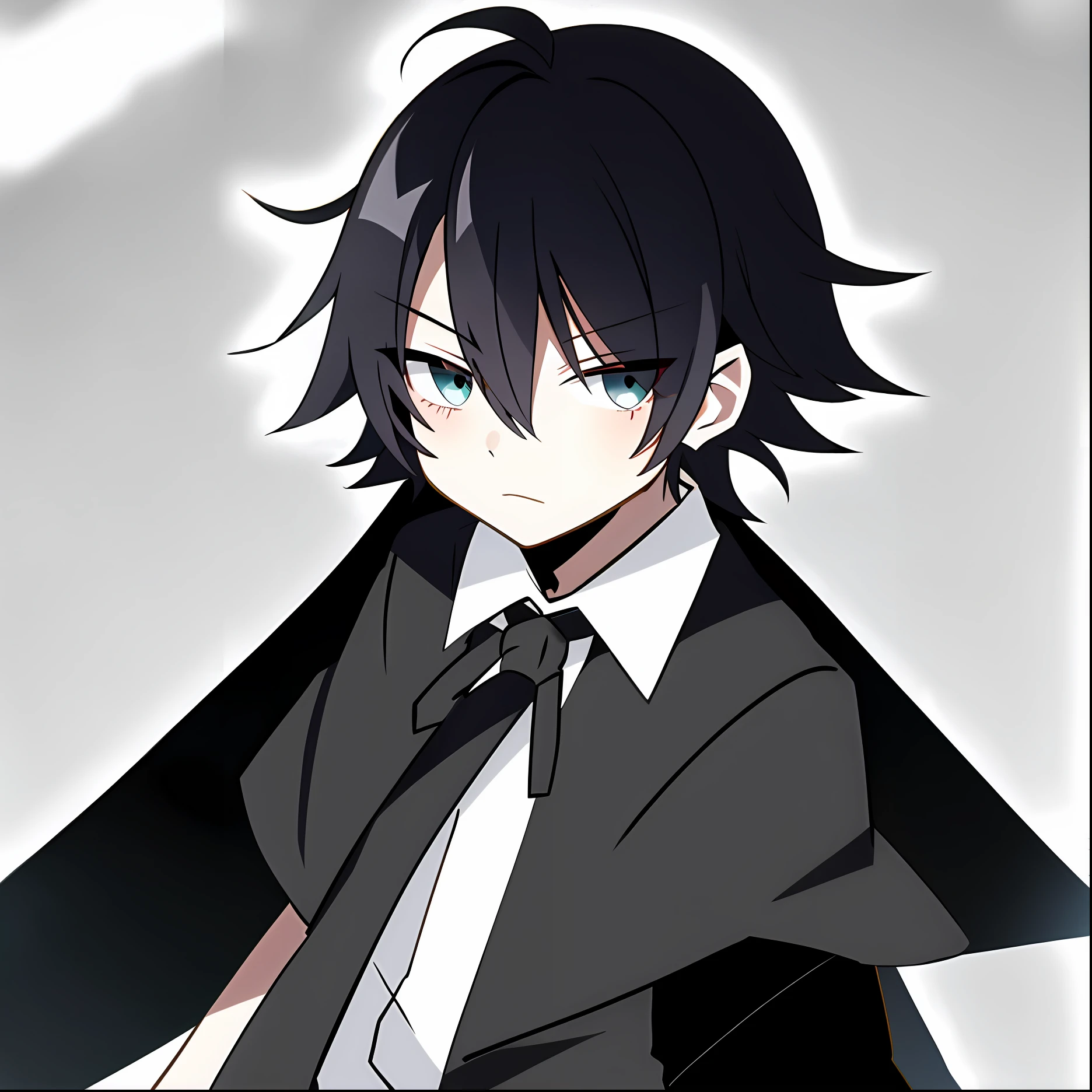 Anime boy with tie and shirt coloring page, linear art, clean anime outlines, Line sketch!!, clean lineart, Line art!!, thick black lineart, intense line art, flat anime style shading, sharp lineart, Simple lines of art, thick lineart, perfect lineart, Line sketch, hajime yatate, 2 d anime style, Black line art