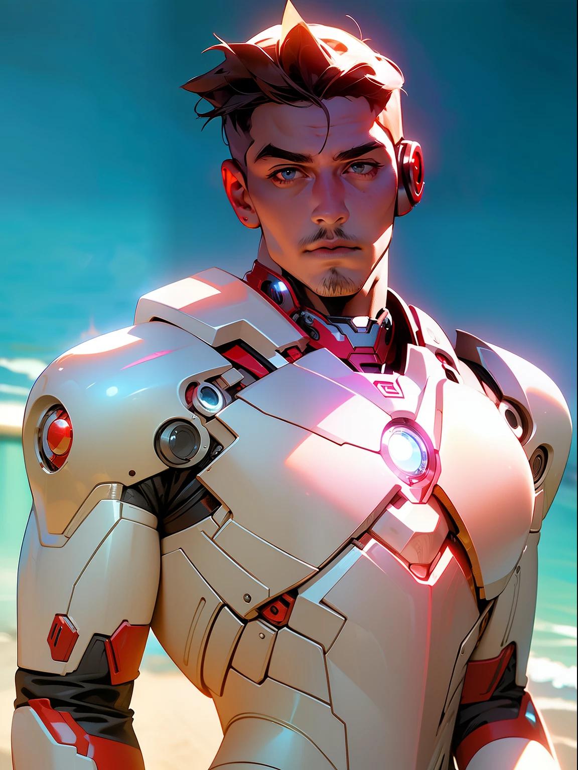 "A breathtaking and awe-inspiring digital portrait of Ironman, capturing the essence of his iconic character in a stunning and beautifully realistic photography masterpiece."