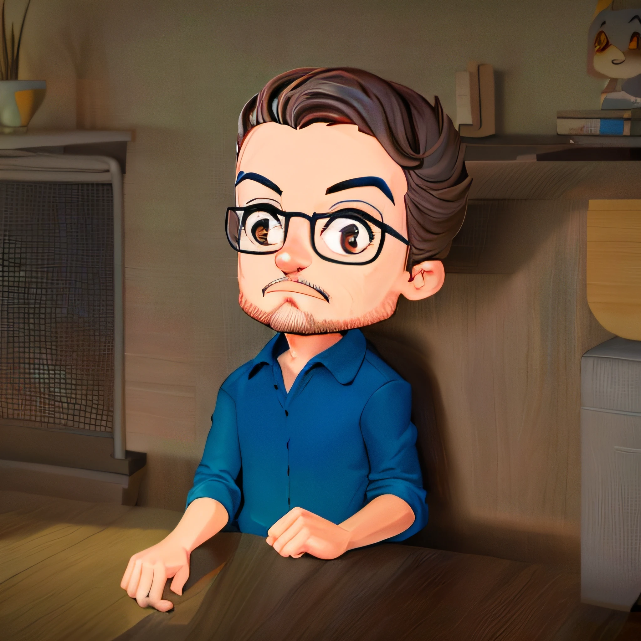 desenhos animados de um homem sentado em uma mesa com um laptop, in cartoon style, arte dos desenhos animados, retrato de personagem de mim, pintura digital dos desenhos animados, retrato dos desenhos animados, advanced digital chibi art, estilo de arte dos desenhos animados, charicatura, Retrato do conceito do personagem de mim, arte digital dos desenhos animados, stylized digital illustration, avatar para o site, desenho animado de arte digital, retrato estilizado, estilo caricatura