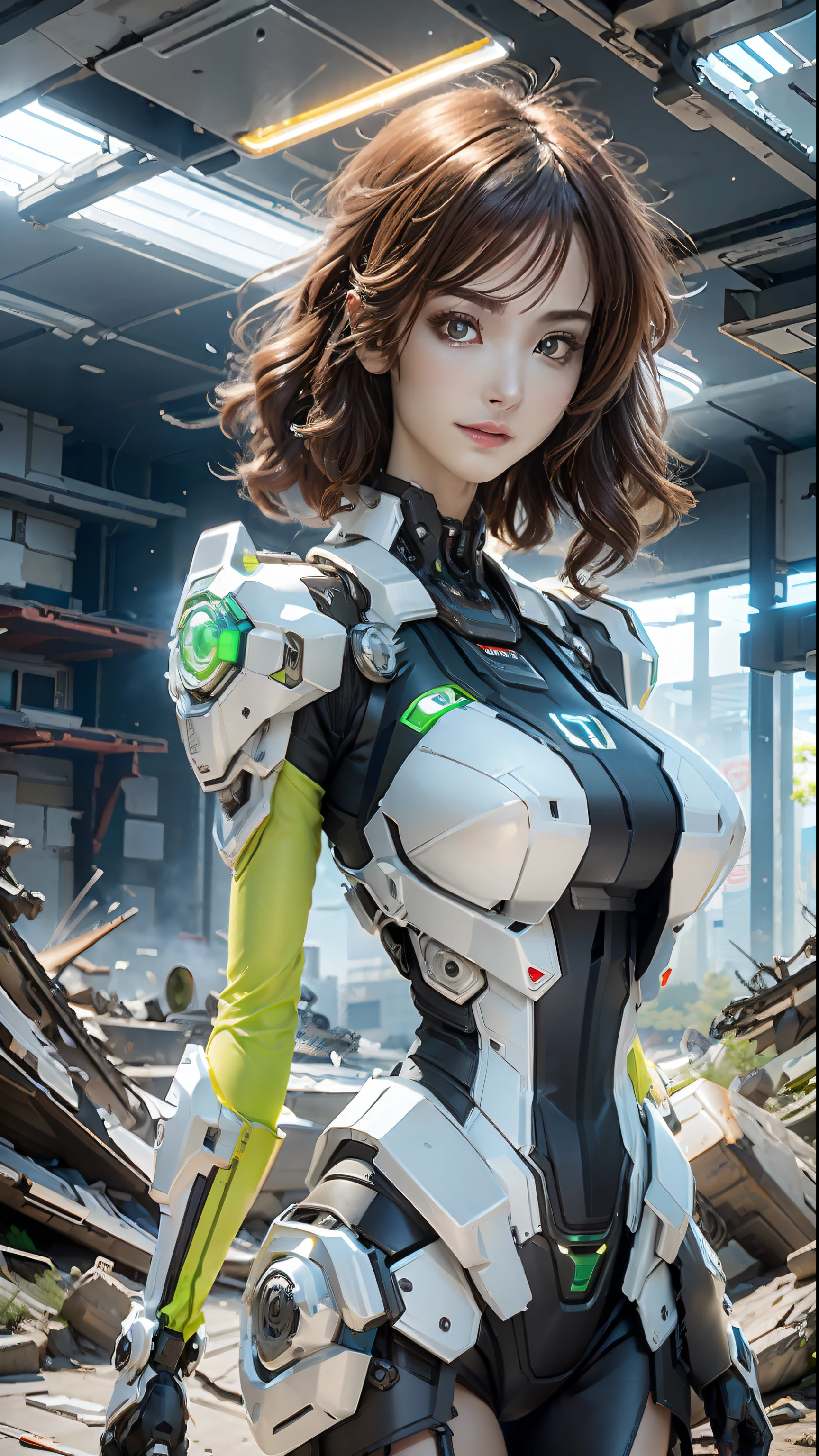 ((Best quality)), ((masterpiece)), (highly detailed:1.3), 3D,Shitu-mecha, beautiful cyberpunk women with her mecha in the ruins of city from a forgoten war, ancient technology,HDR (High Dynamic Range),Ray Tracing,NVIDIA RTX,Super-Resolution,Unreal 5,Subsurface scattering,PBR Texturing,Post-processing,Anisotropic Filtering,Depth-of-field,Maximum clarity and sharpness,Multi-layered textures,Albedo and Specular maps,Surface shading,Accurate simulation of light-material interaction,Perfect proportions,Octane Render,Two-tone lighting,Low ISO,White balance,Rule of thirds,Wide aperature,8K RAW,Efficient Sub-Pixel,sub-pixel convolution,luminescent particles,light scattering,Tyndall effect