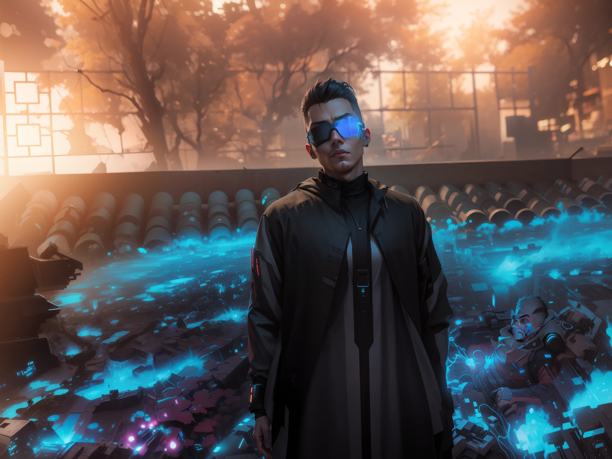 Change background, cyberpunk handsome boy, realistic face, 8k, ultra realistic,