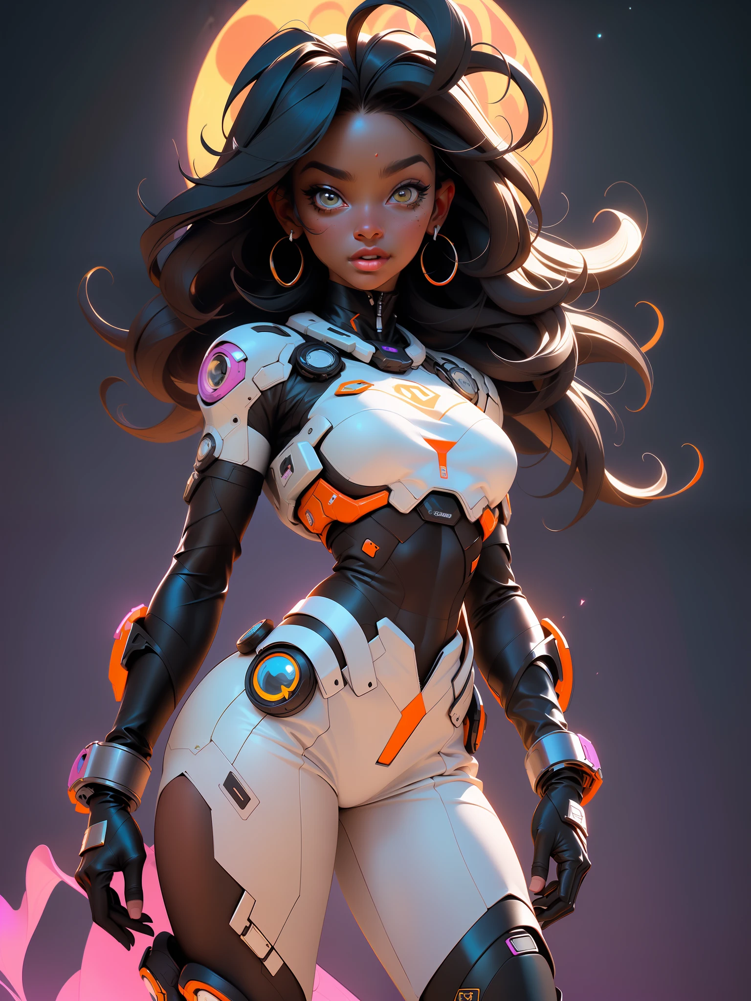 obra prima, melhor qualidade, proporcional, ultra detalhada, (uma linda mulher negra, cowgirl do oeste selvagem, de cabelos grossos, nsfw), abordo de uma nave espacial, sci-fi, futurista, detalhado, 8k, artstation, proportion Aurea