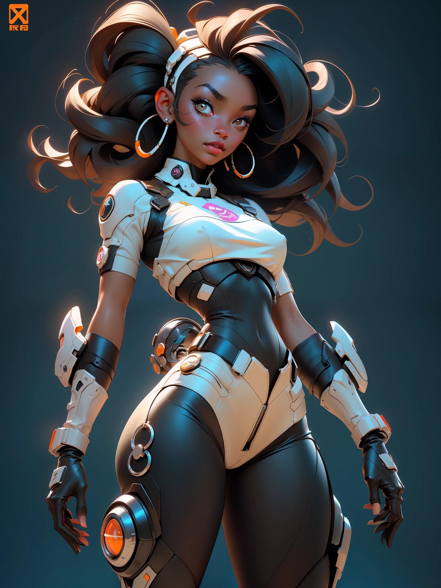 obra prima, melhor qualidade, proporcional, ultra detalhada, (uma linda mulher negra, cowgirl do oeste selvagem, de cabelos grossos, nsfw), abordo de uma nave espacial, sci-fi, futurista, detalhado, 8k, artstation, proportion Aurea