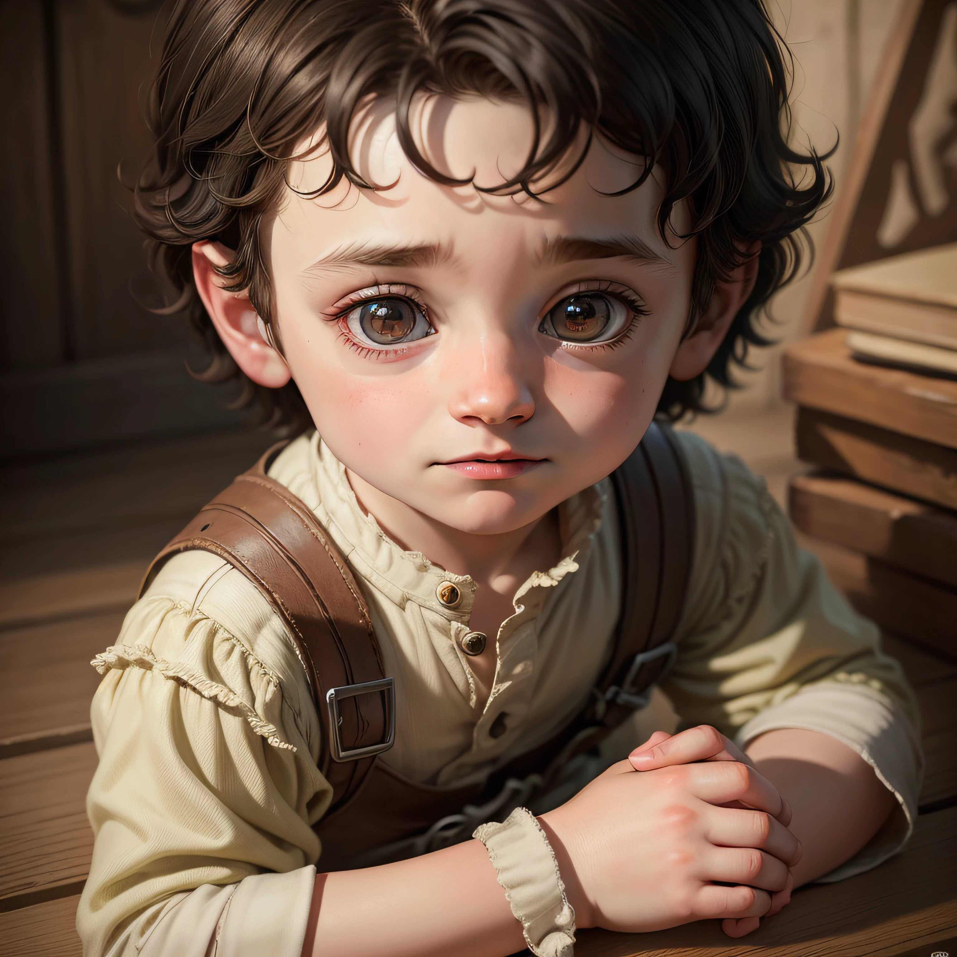 (cbzbb:1.25), portrait of cutest Elijah wood's frodo baggins **** illustration, artstation, CGI_Animation,