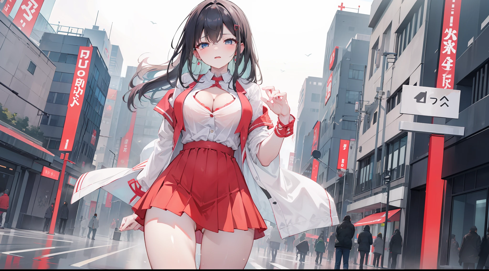 Kizi,High-end transparent skirt,huge tit,The chest is huge,Open your chest,Wear leakage,cleavage,and wear no underwear,Protruding chest,lifting up skirt,Excited face,Be red in the face,Can't help but laugh,drools,sharp looking eyes,beautidful eyes,full bodyesbian,Delicate skin,White skin of the,Cute transparent panties,Public places,tense face,Open your legs,Open your legs,Open legs,Lots of bystanders,Full of likes,The clothes were soaked with water,Advancedsense,8K,best qualtiy,Sateen