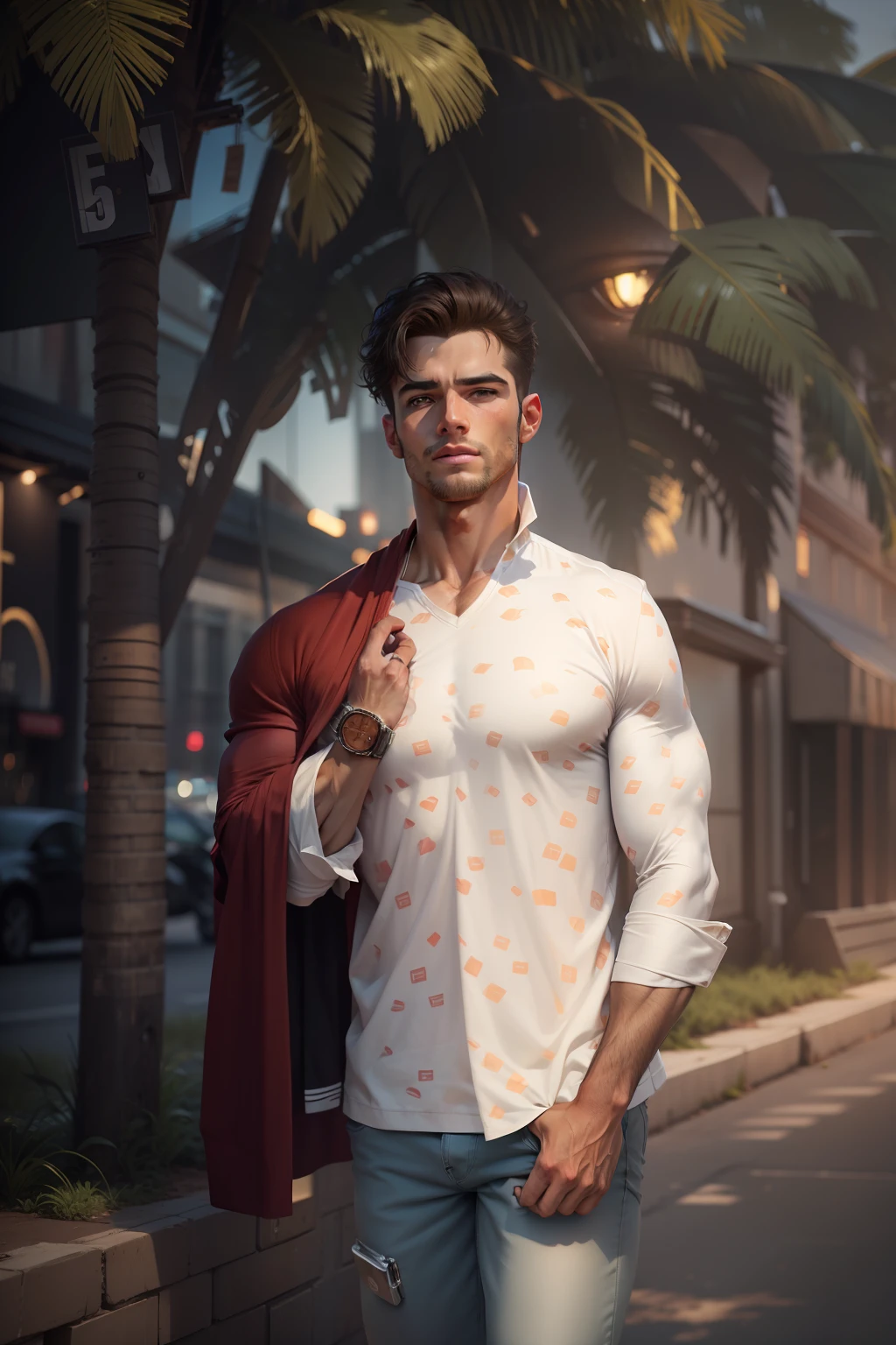 Realistic face , handsome, bodybuilder 4k