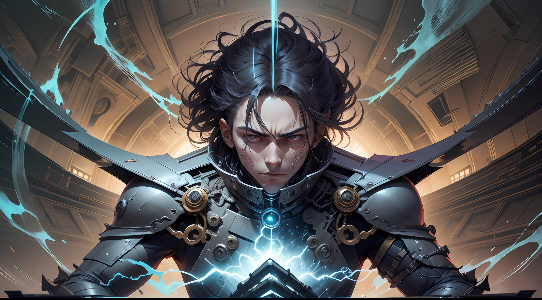 The anti-hero God is an 18-year-old with an imposing stature, cabelos cortados em um estilo social e olhos intensos. Vestido com um casaco preto estiloso e rebelde, He faces the darkness of the world devastated by the absence of the gods. Apesar de jovem, He carries battle scars and a relentless determination. Empunhando uma espada negra, seeks to shape the world in his image, facing ethical and moral dilemmas while facing challenges that test your resilience and courage. Anime, manga --auto --s2
