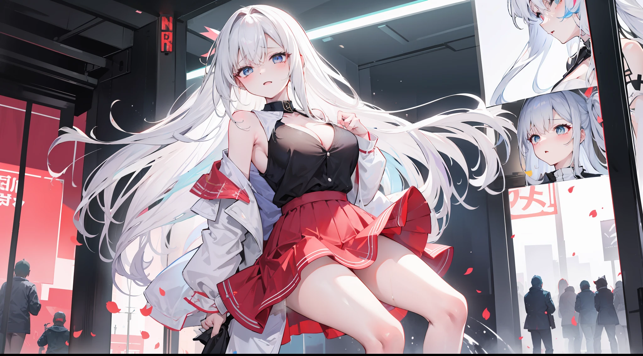 Kizi,High-end transparent skirt,huge tit,The chest is huge,Open your chest,Wear leakage,cleavage,and wear no underwear,Protruding chest,lifting up skirt,Excited face,Be red in the face,Can't help but laugh,drools,sharp looking eyes,beautidful eyes,full bodyesbian,Delicate skin,White skin of the,Cute transparent panties,Public places,tense face,Open your legs,Open your legs,Open legs,Lots of bystanders,Full of likes,The clothes were soaked with water,Advancedsense,8K,best qualtiy,showers